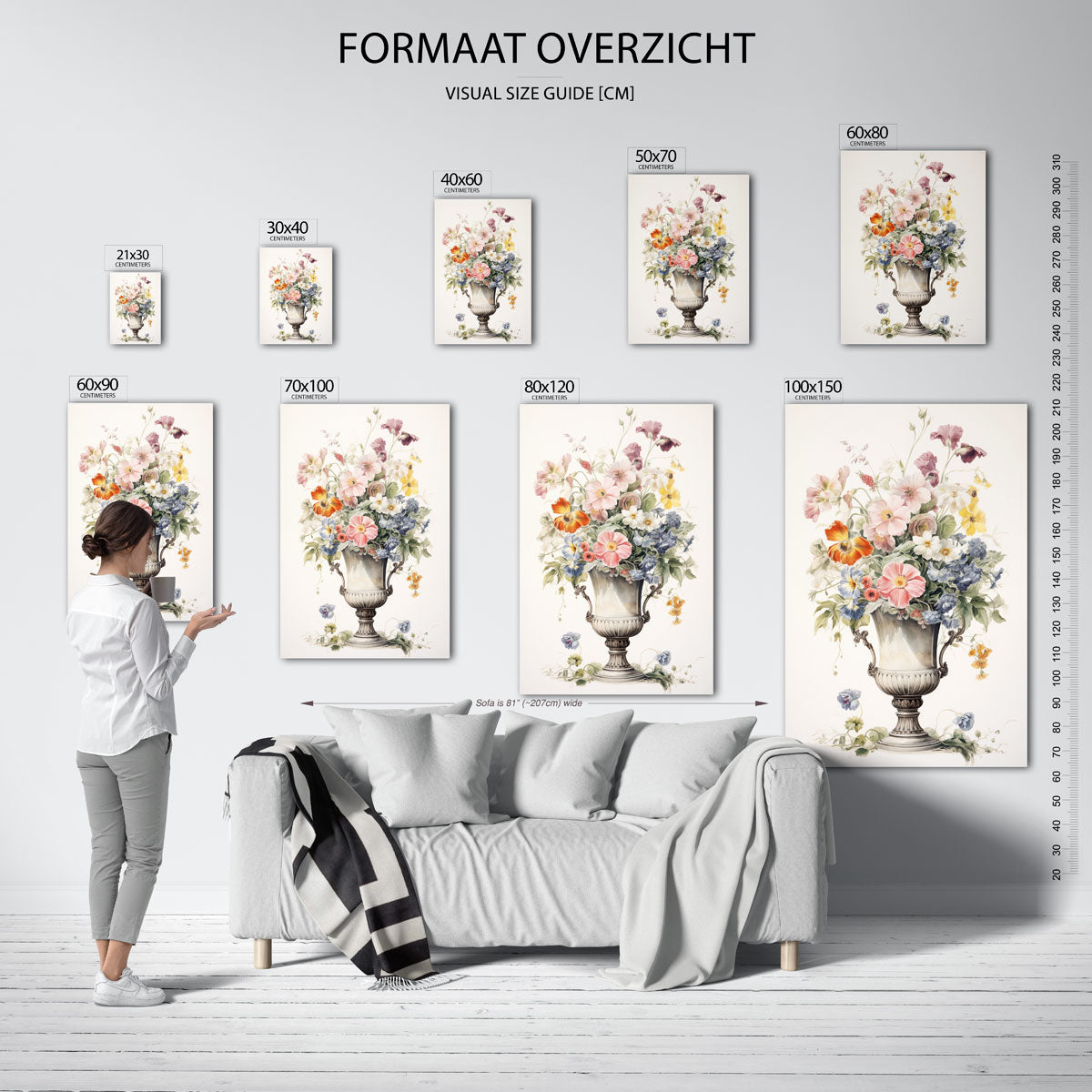 Bloemen in vaas Poster