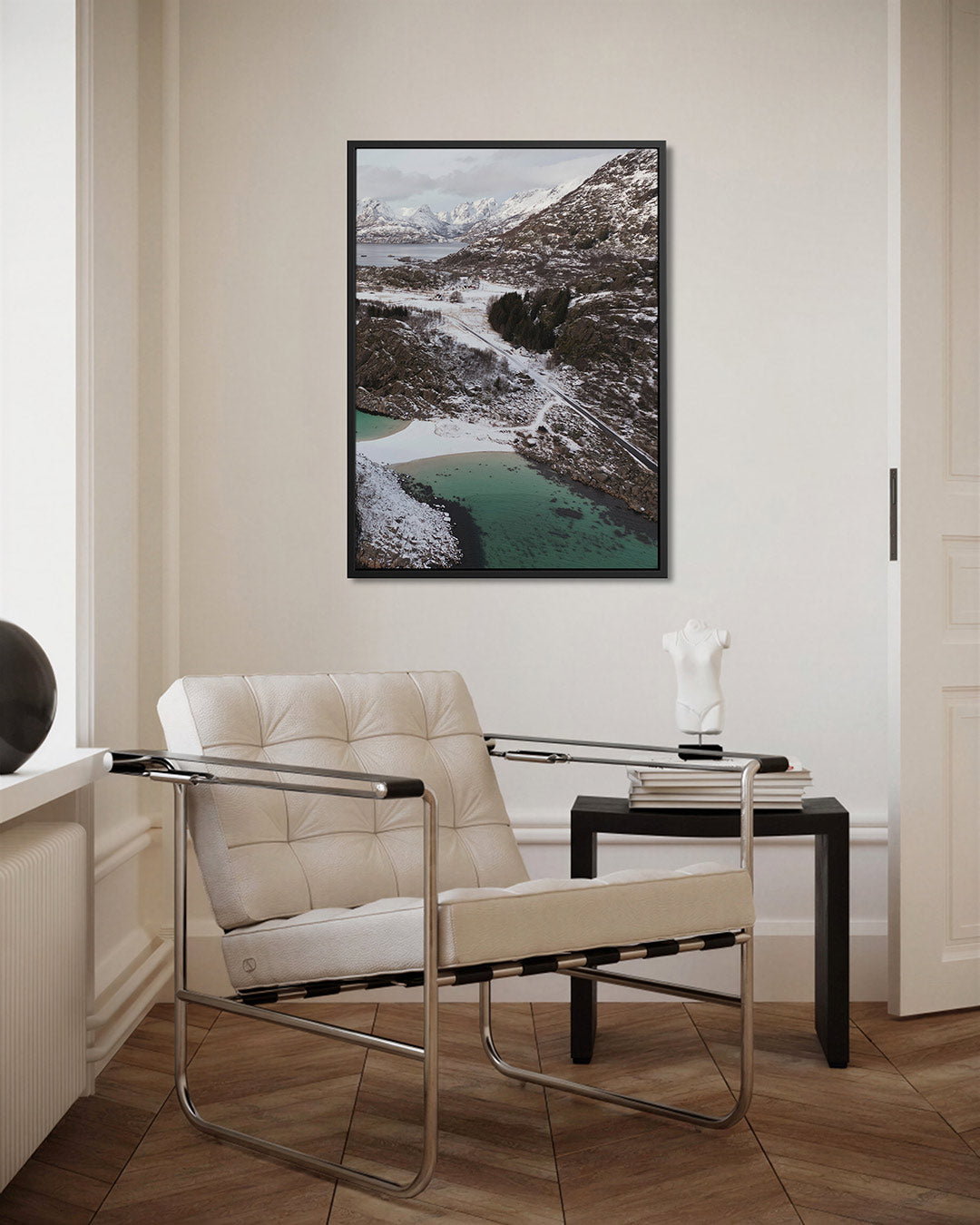 Winterse berglandschap Kunstwerk