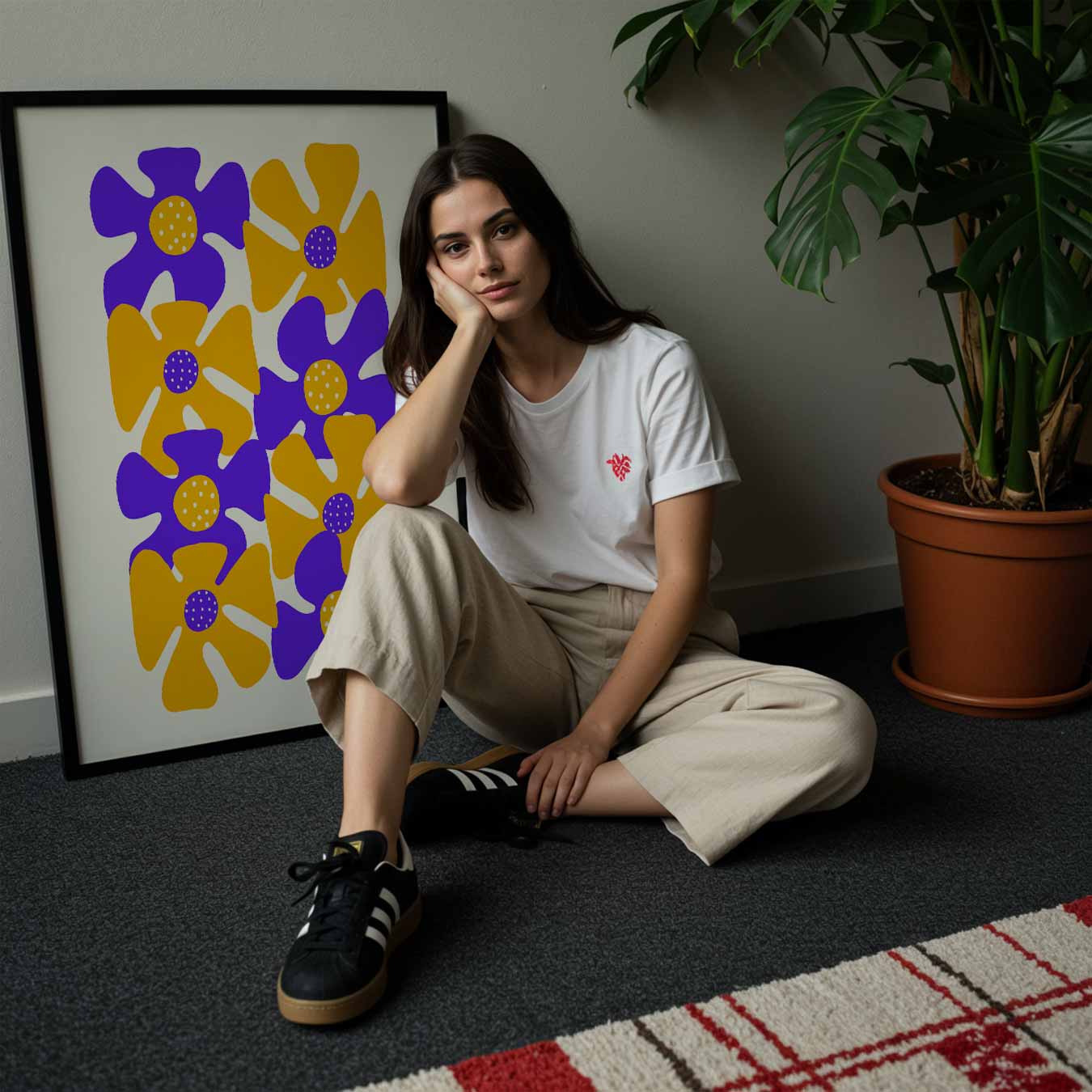 Vrolijke Bloemenpracht Poster-WallArtistic