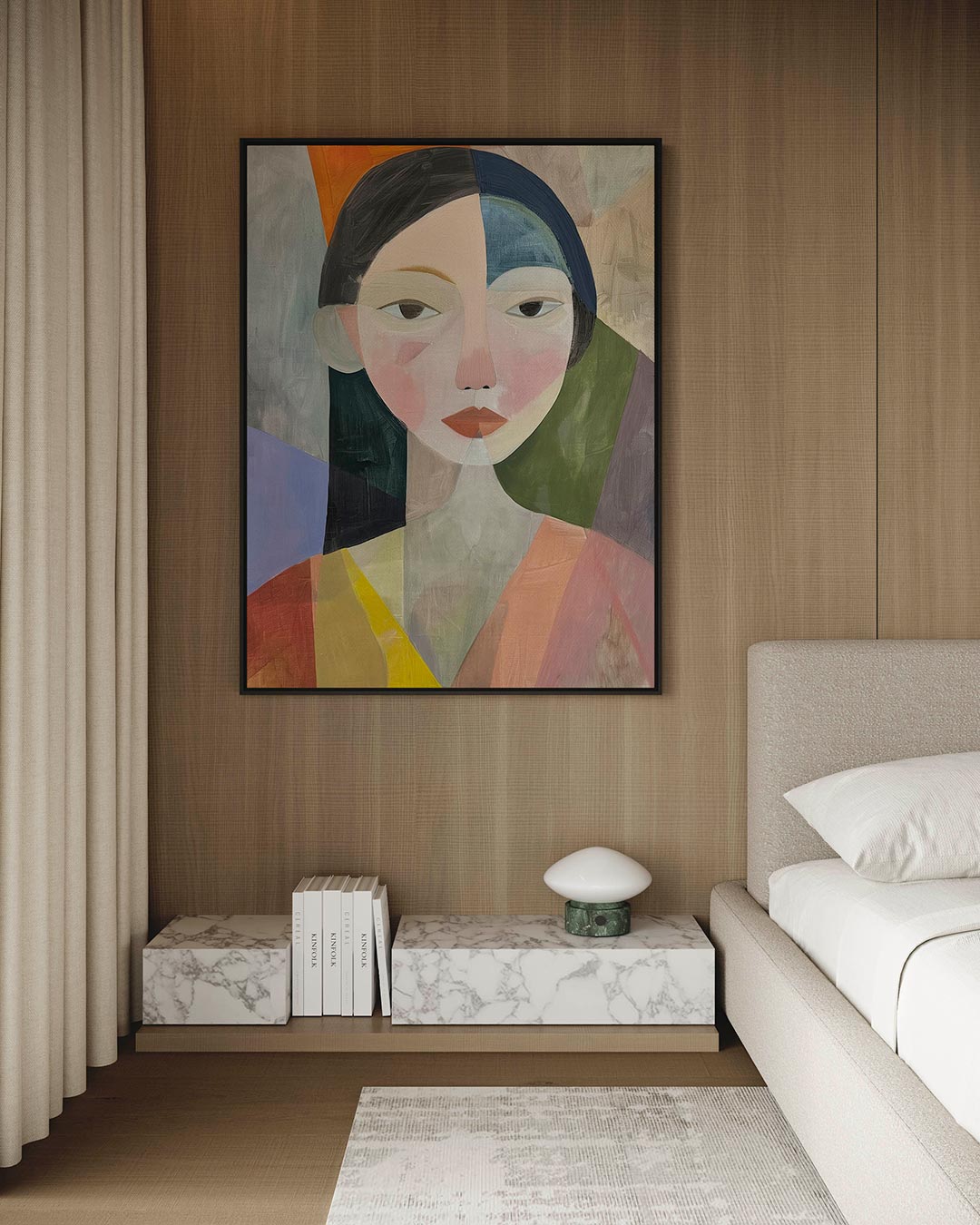 Geometrisch portret Kunstwerk