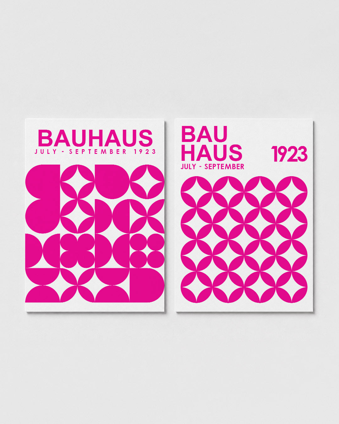Vormenspel in roze Posterset