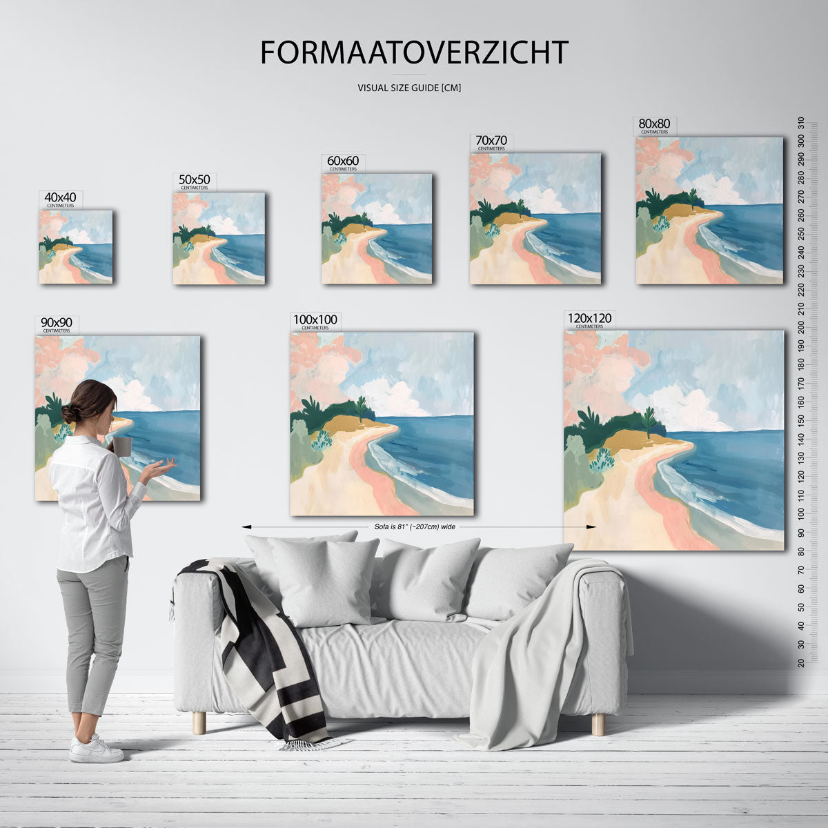 Strand en zee Poster