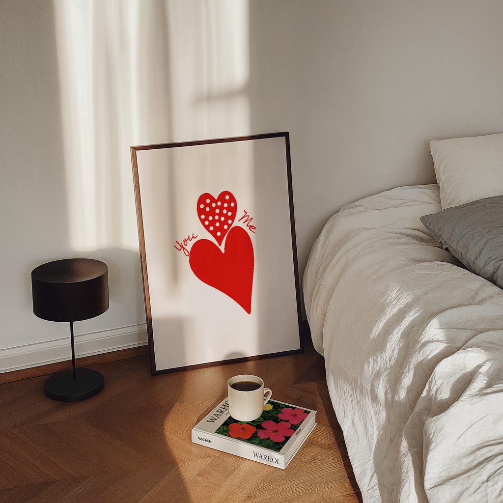 Liefdevolle Hartjes Poster-WallArtistic