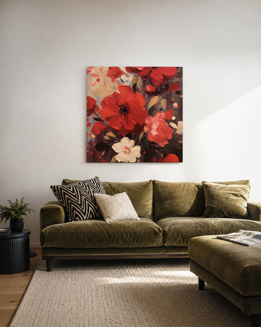 Expressieve bloemen Kunstwerk