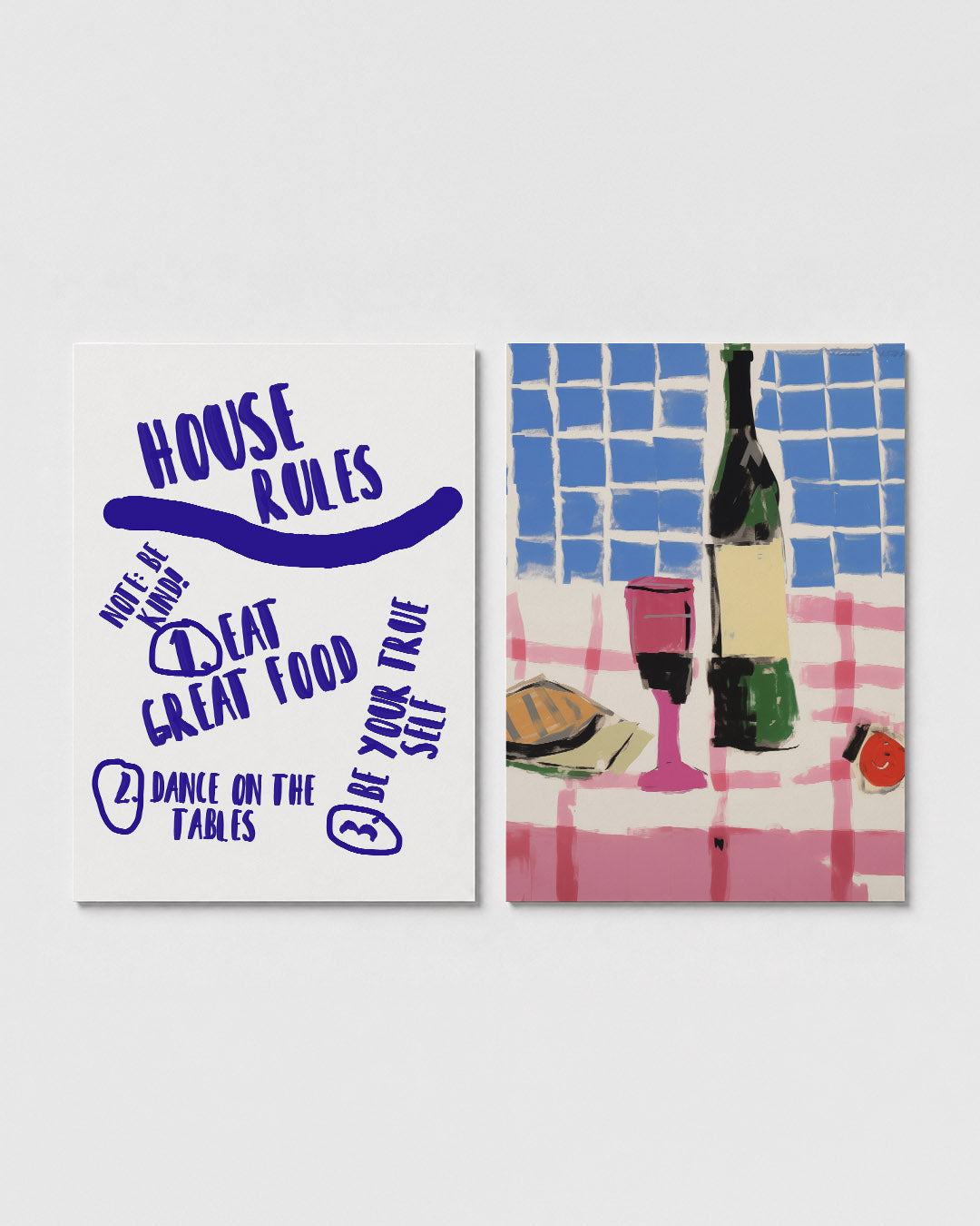 Speelse typografie Posterset