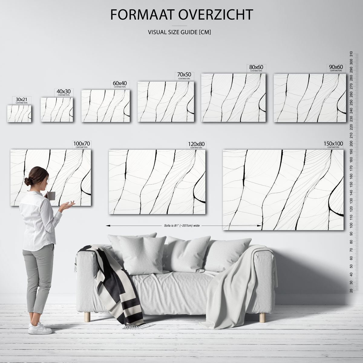 Abstracte lijnen Poster