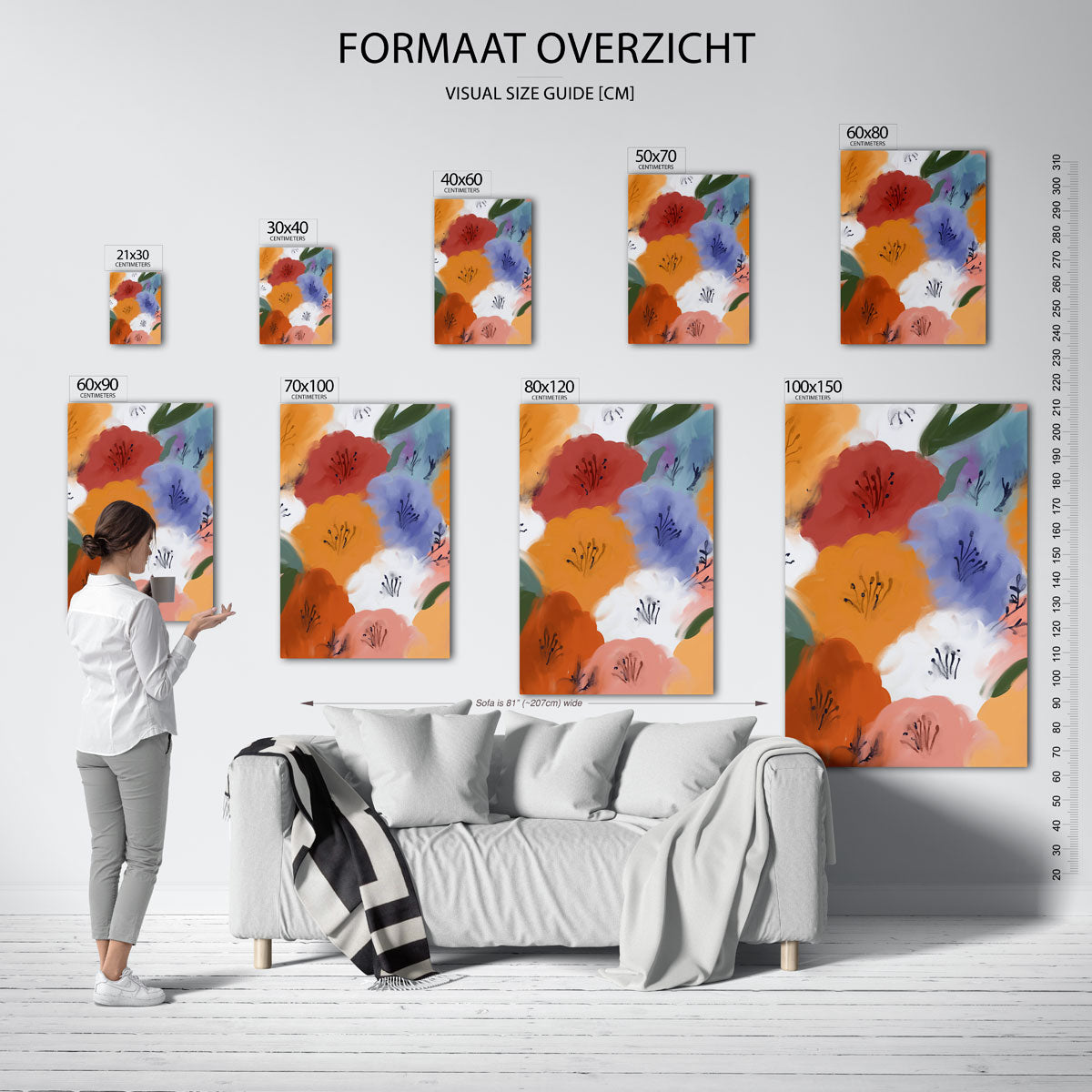 Bloemen in levendige kleuren Poster