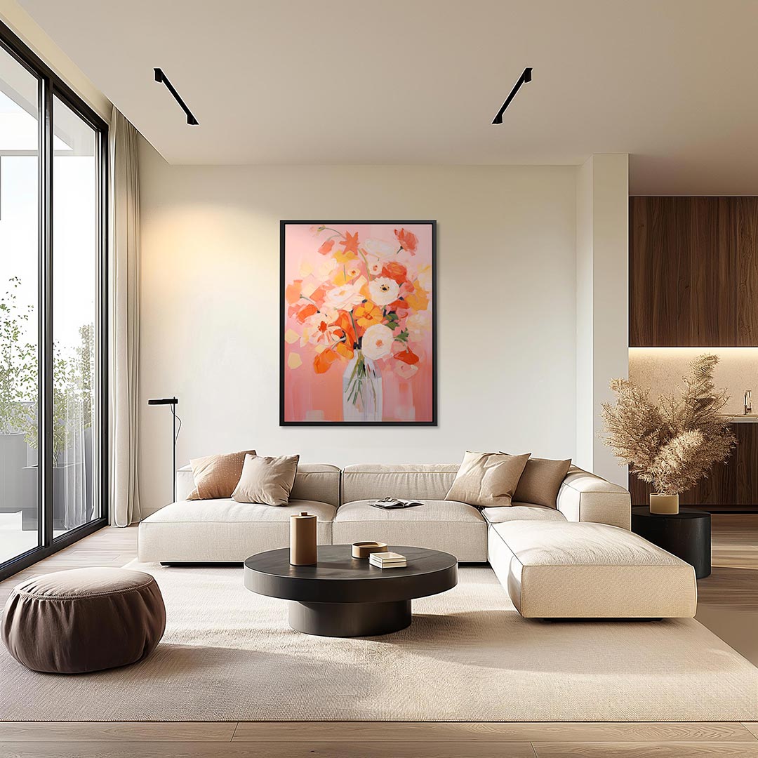 Bloemrijke kleurenexplosie Kunstwerk