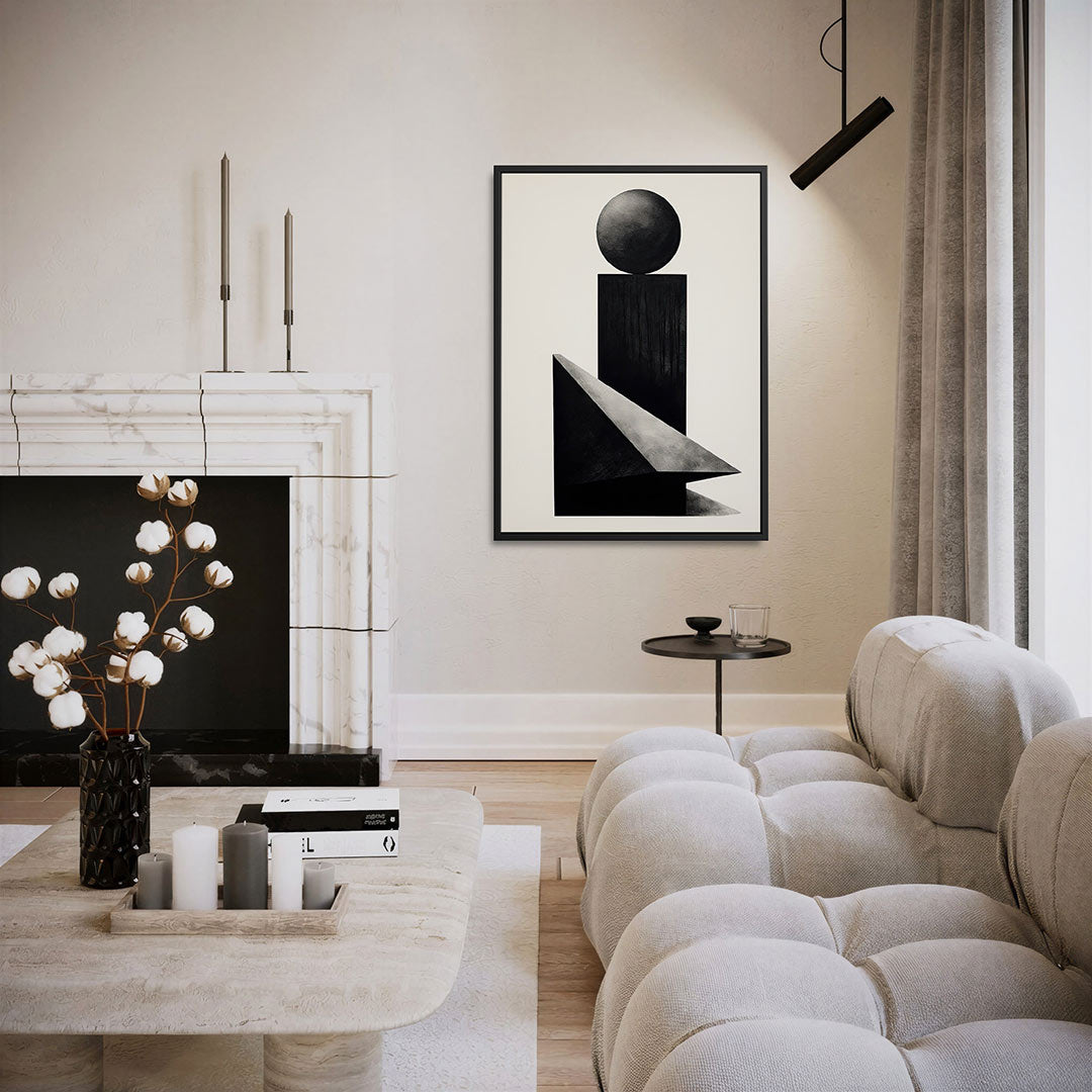 Geometrische vormen compositie Kunstwerk