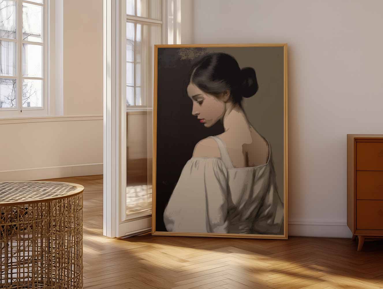 Elegante Vrouwelijke Silhouet Poster-WallArtistic