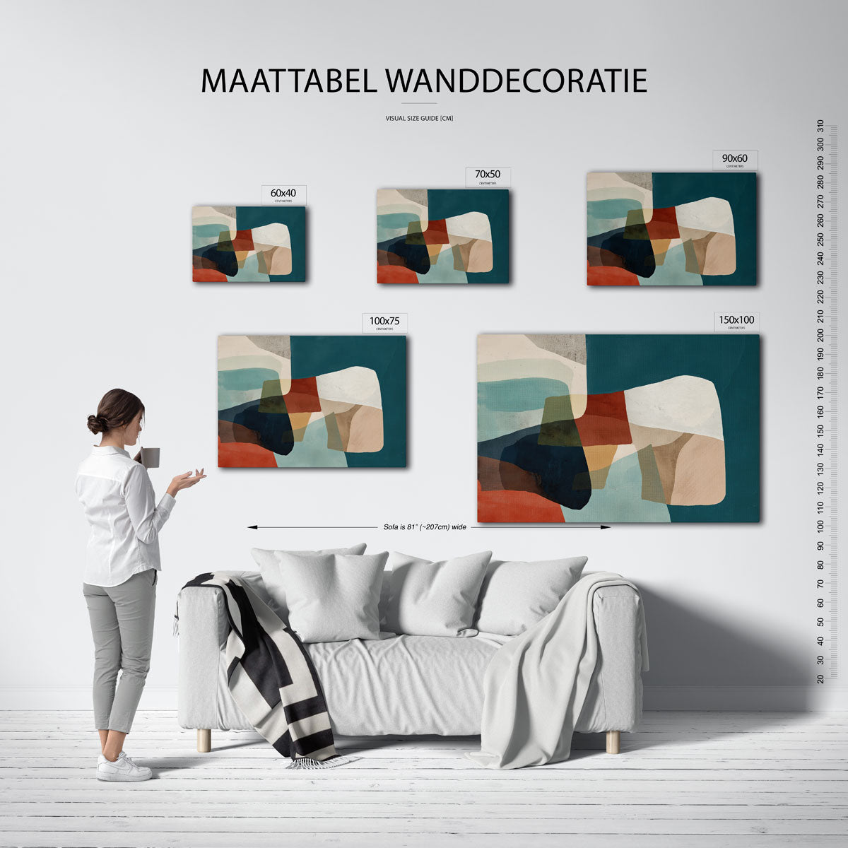 Organische vormen compositie Kunstwerk