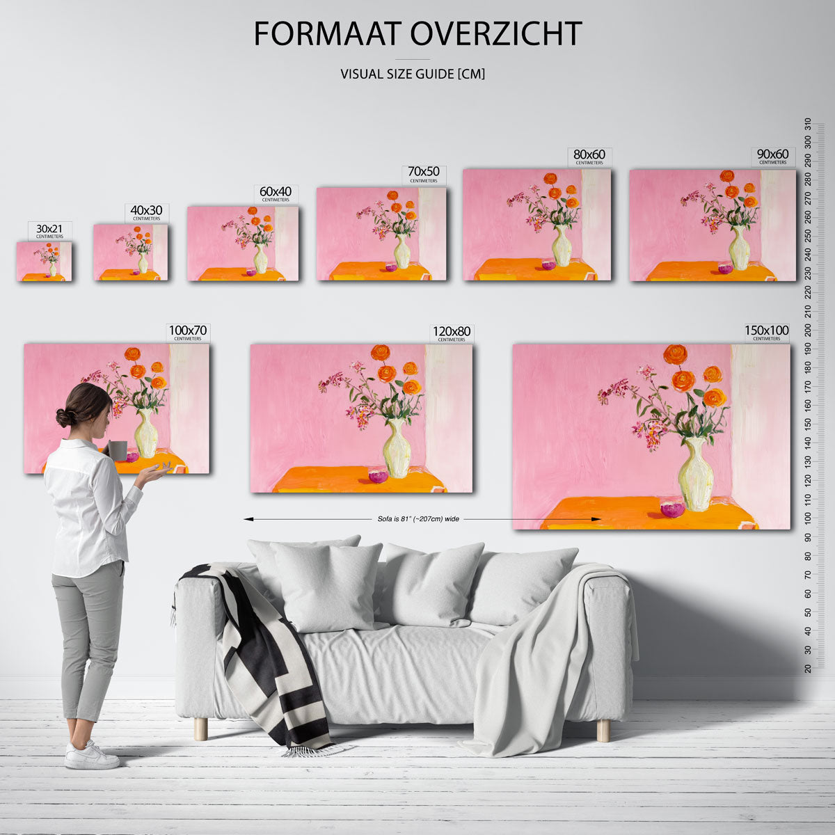 Bloemen in vaas Poster