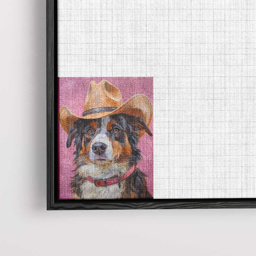 Tough Dog Cowboy on Pink Artwork