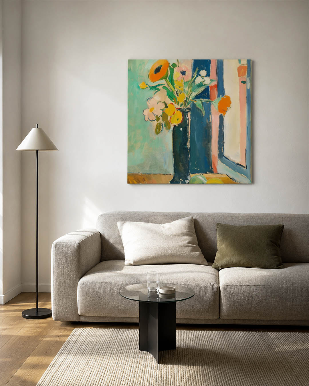 Bloemrijke compositie Kunstwerk