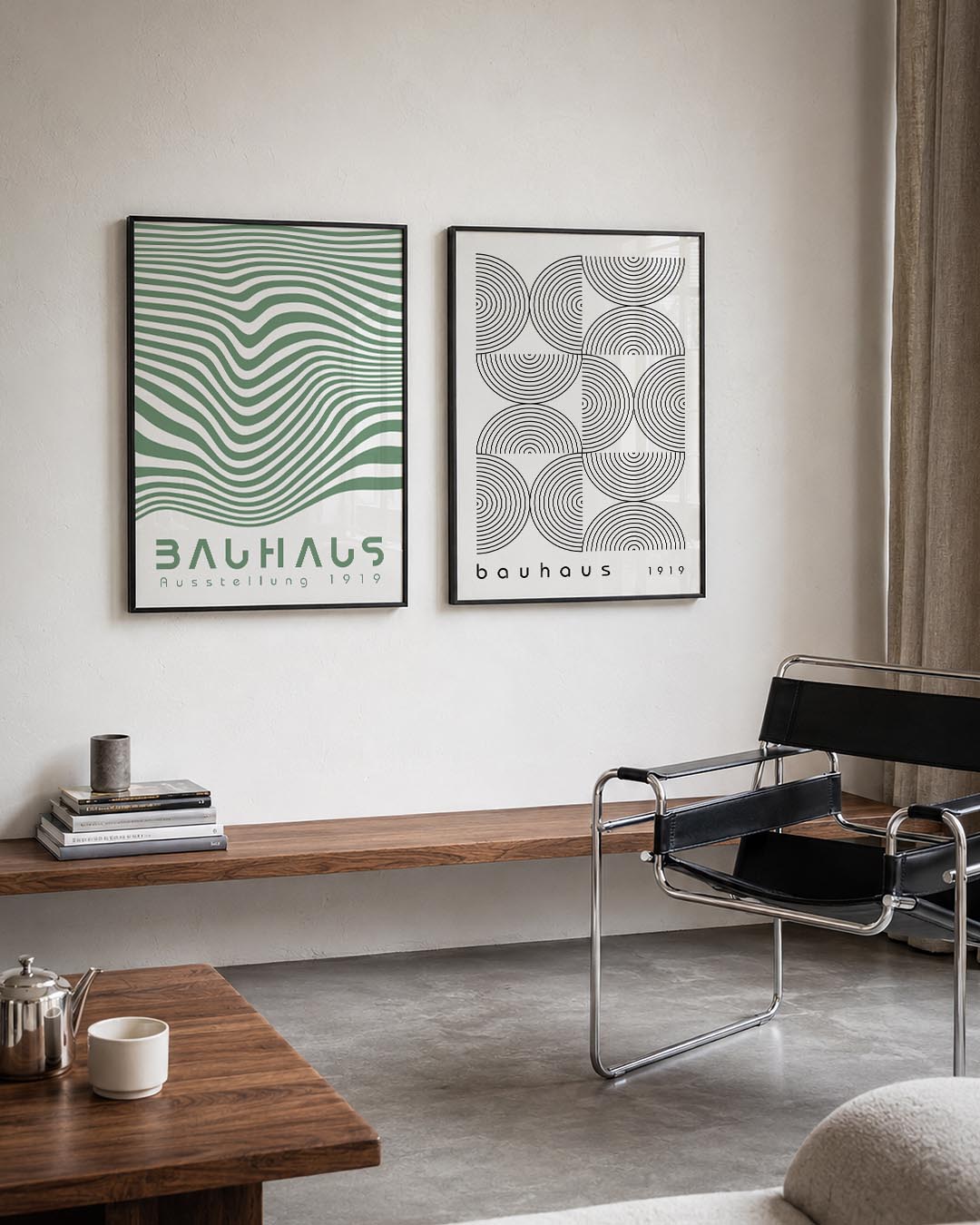 Golvend lijnenspel Posterset
