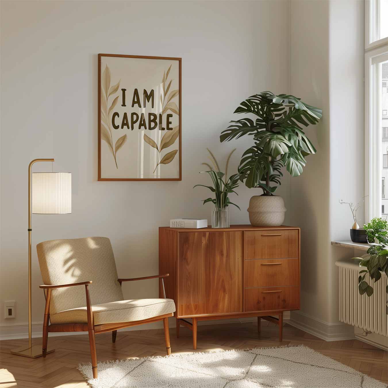 Inspirerende "I Am Capable" Poster-WallArtistic