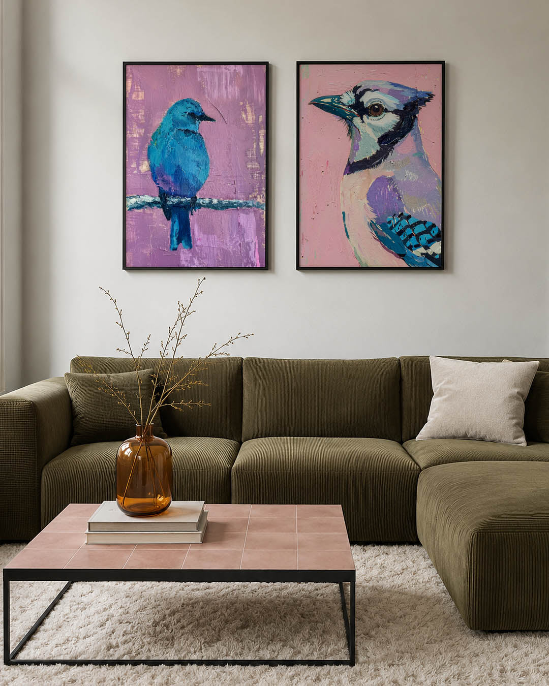 Kleurrijke vogel Posterset
