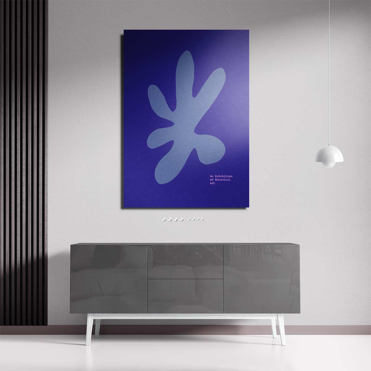 Botanisch Blauw Kunstwerk-canvas-dibond-plexiglas-wanddecoratie-WallArtistic