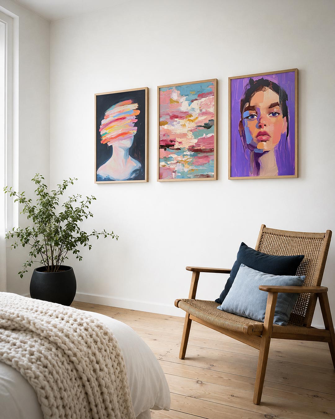 Kleurenstreep portret Posterset