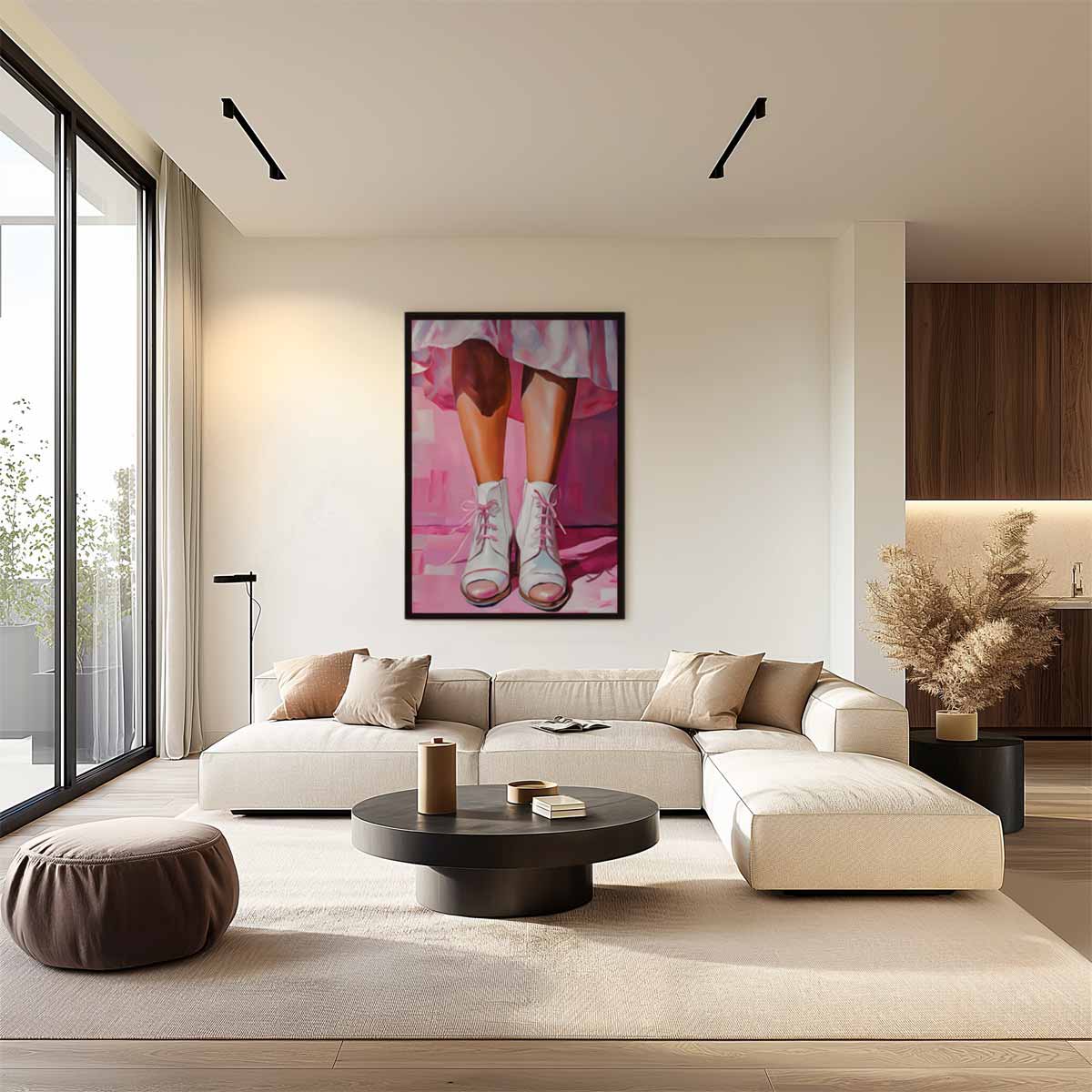 Vrolijke Stappen Kunstwerk-canvas-dibond-plexiglas-wanddecoratie-WallArtistic
