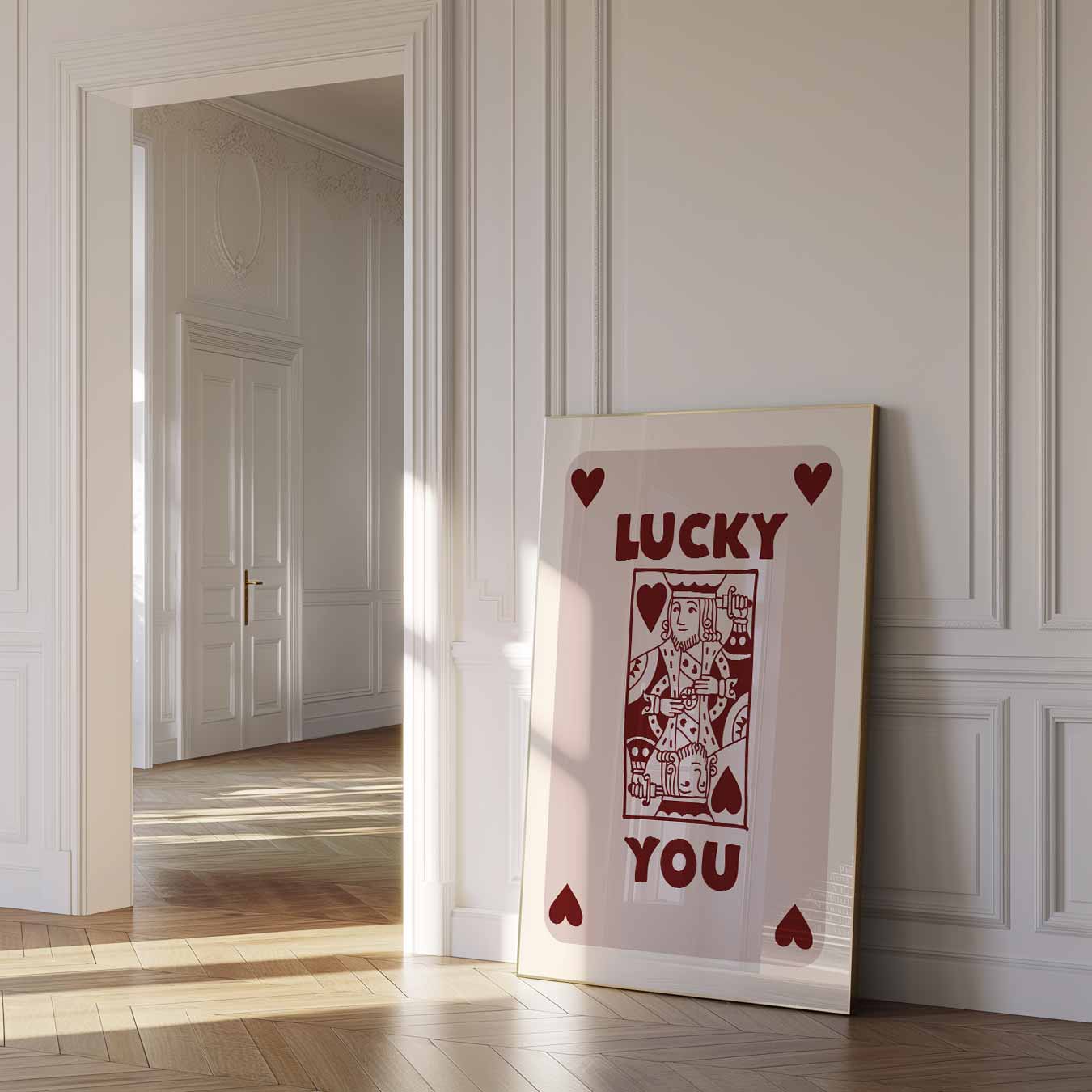 Lucky You Speelkaart Poster-WallArtistic