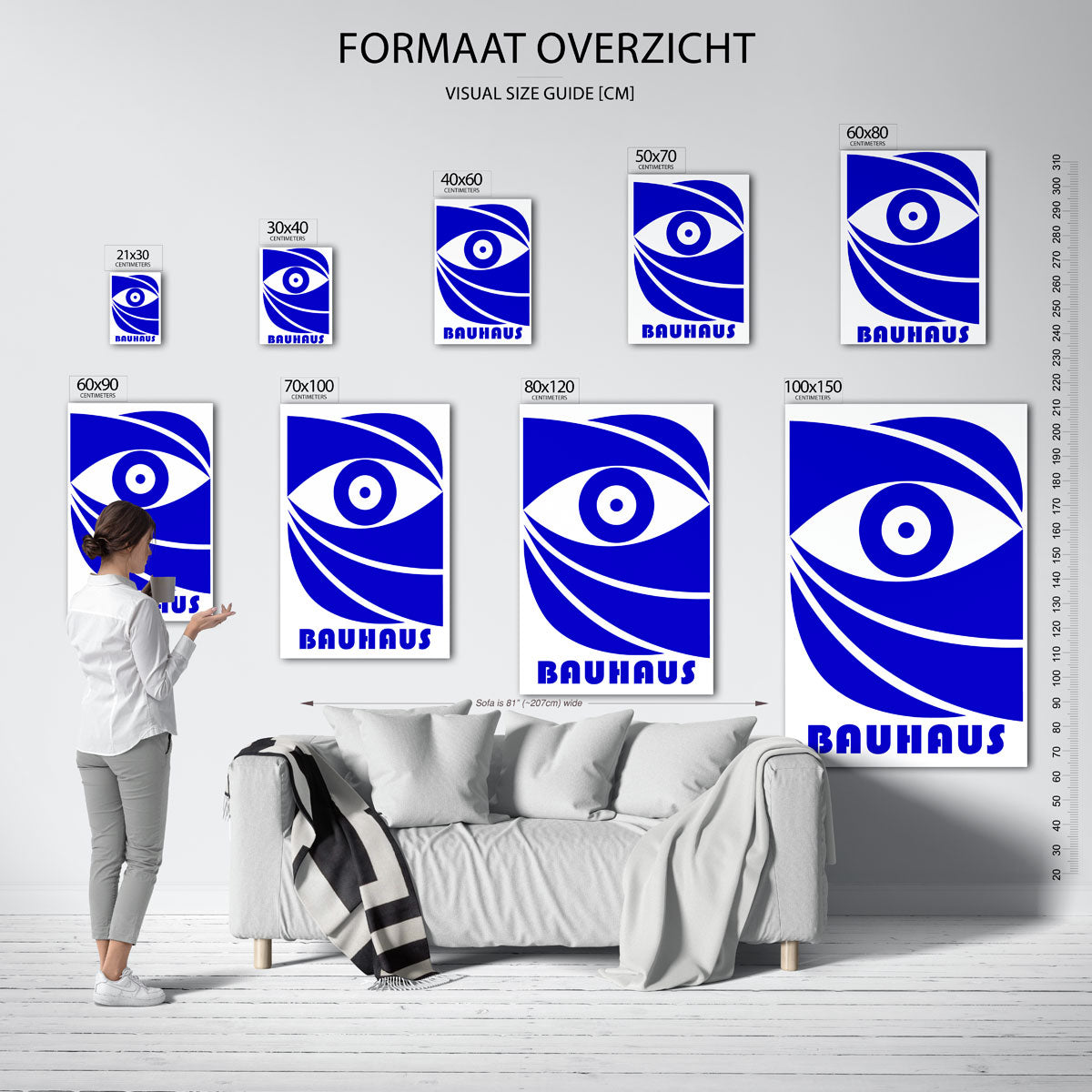 Oogvorm en lijnen Poster