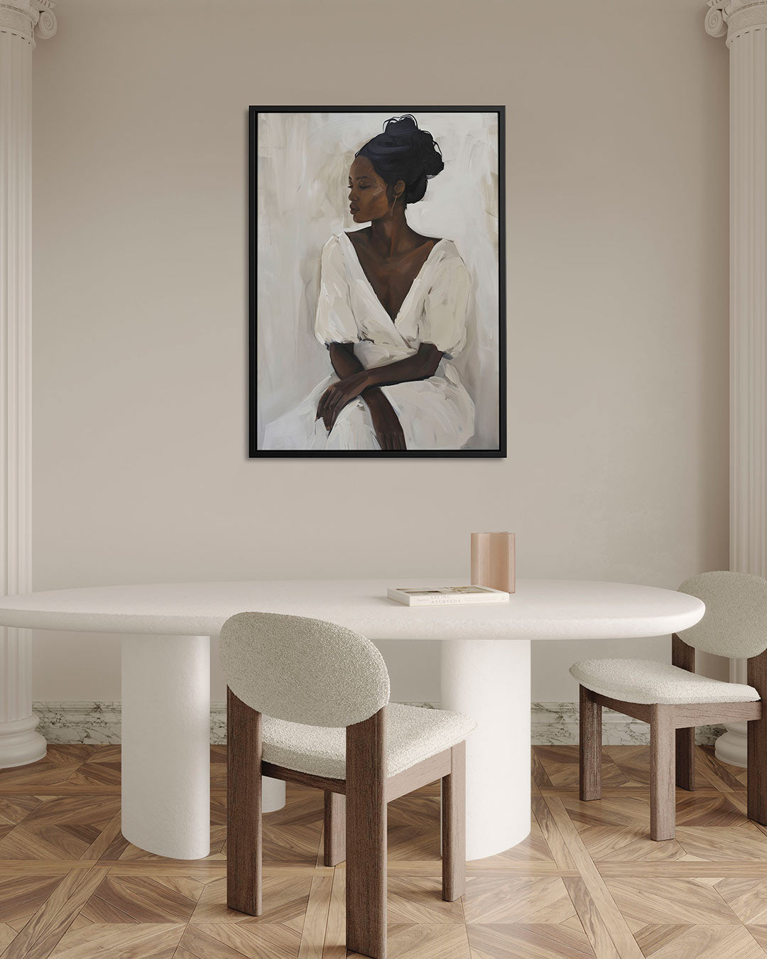 Elegante vrouwelijke pose Kunstwerk