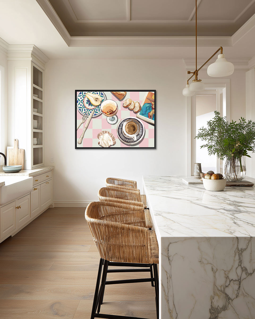 Tafelsetting met patronen Kunstwerk