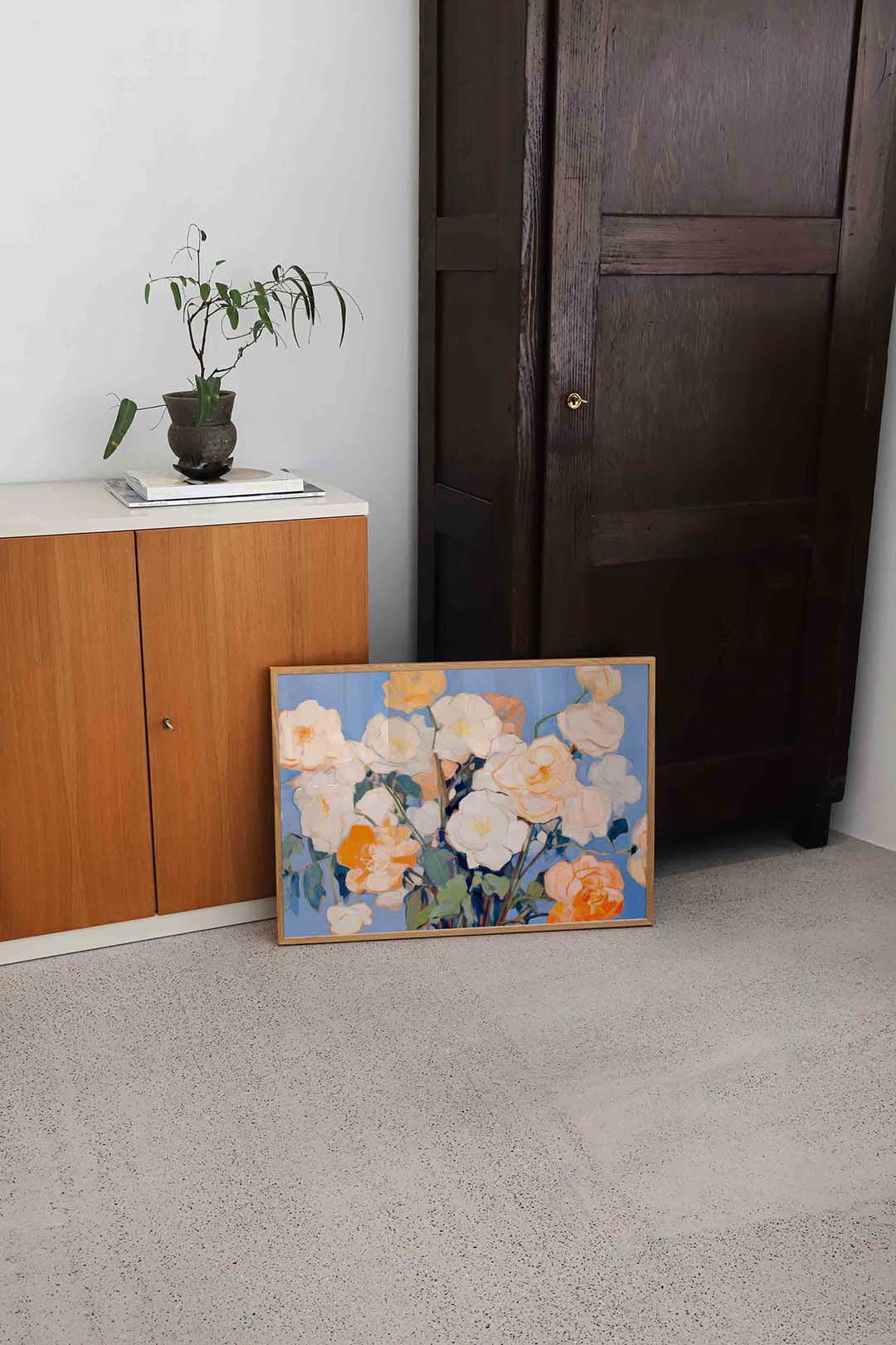 Bloemen in blauw Poster