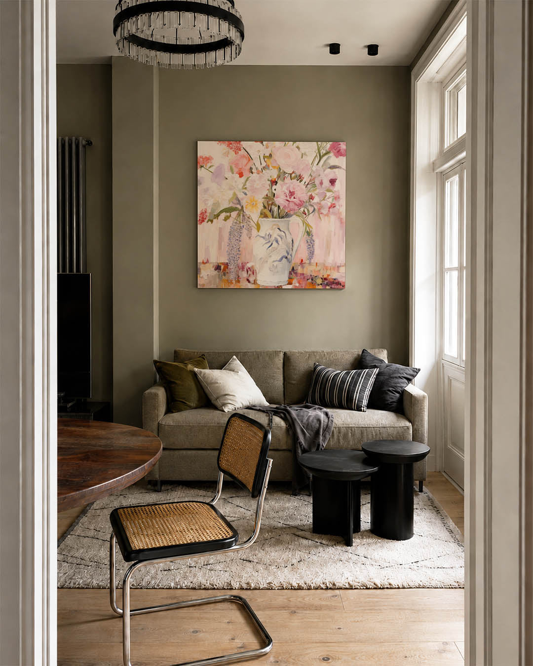Bloemen in vaas Kunstwerk