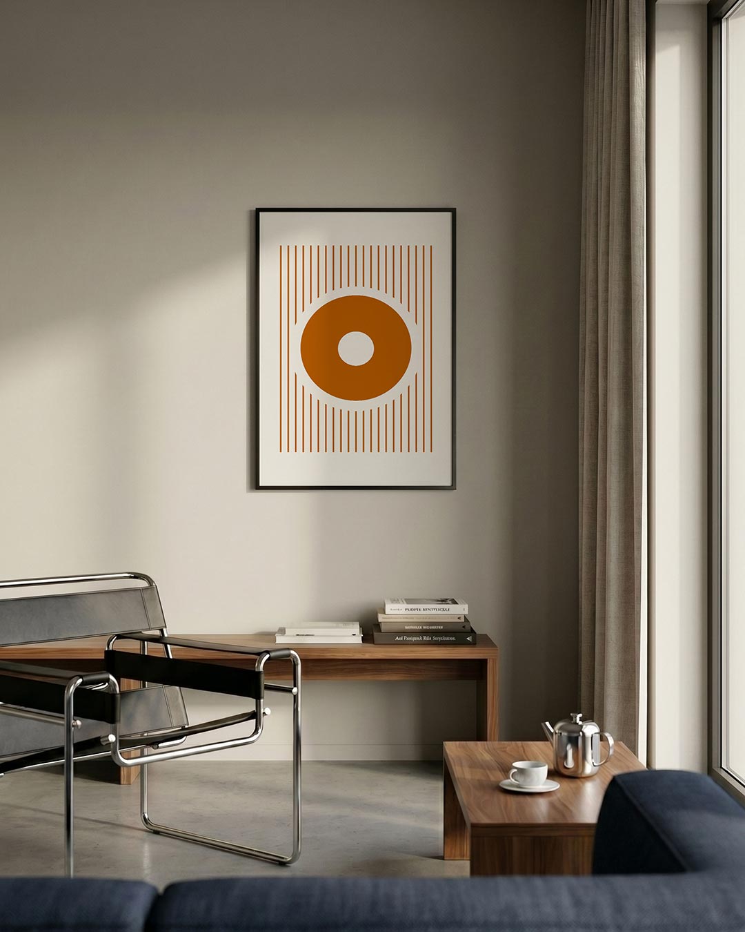 Cirkel en lijnen Poster