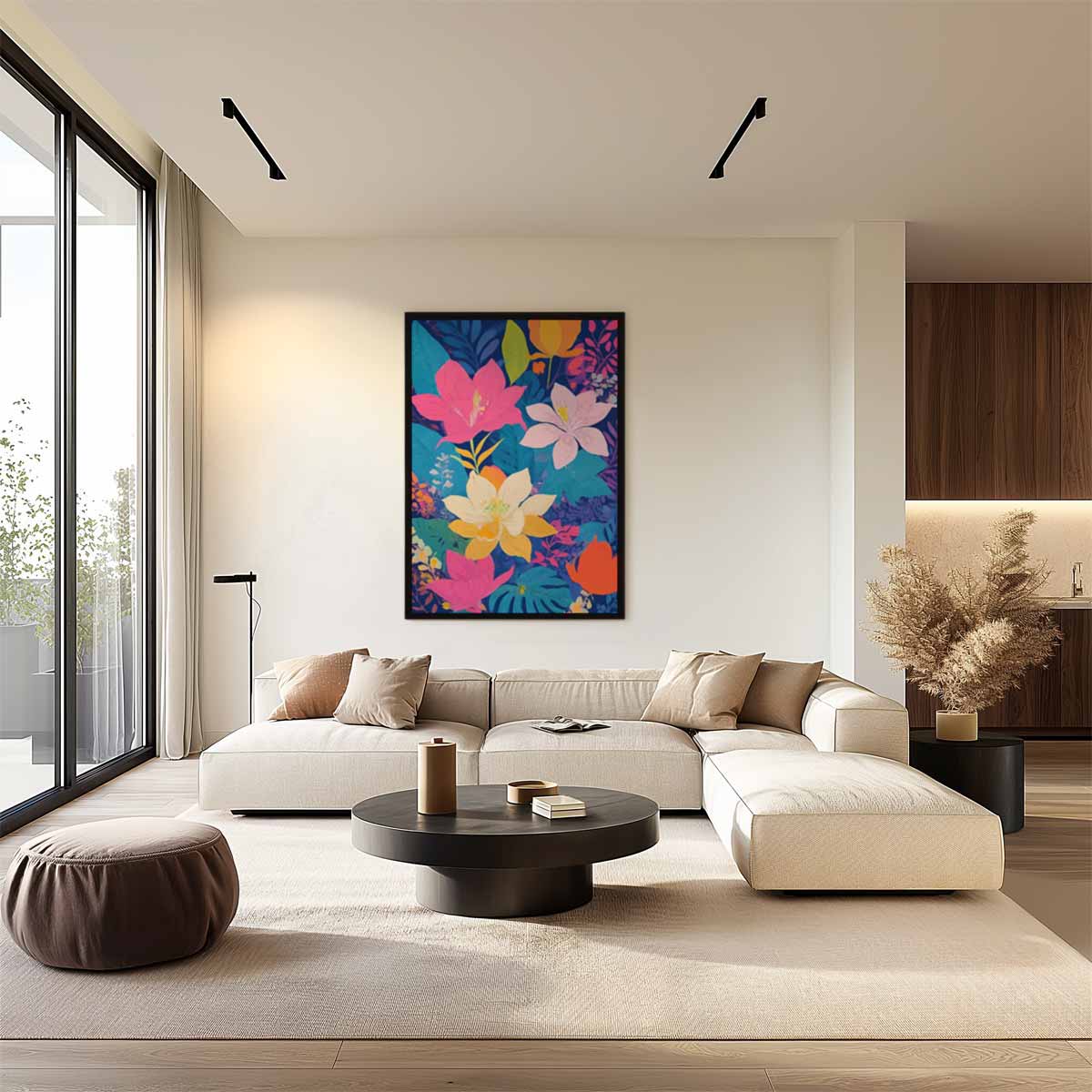 Krachtige Bloemenpracht Kunstwerk-canvas-dibond-plexiglas-wanddecoratie-WallArtistic