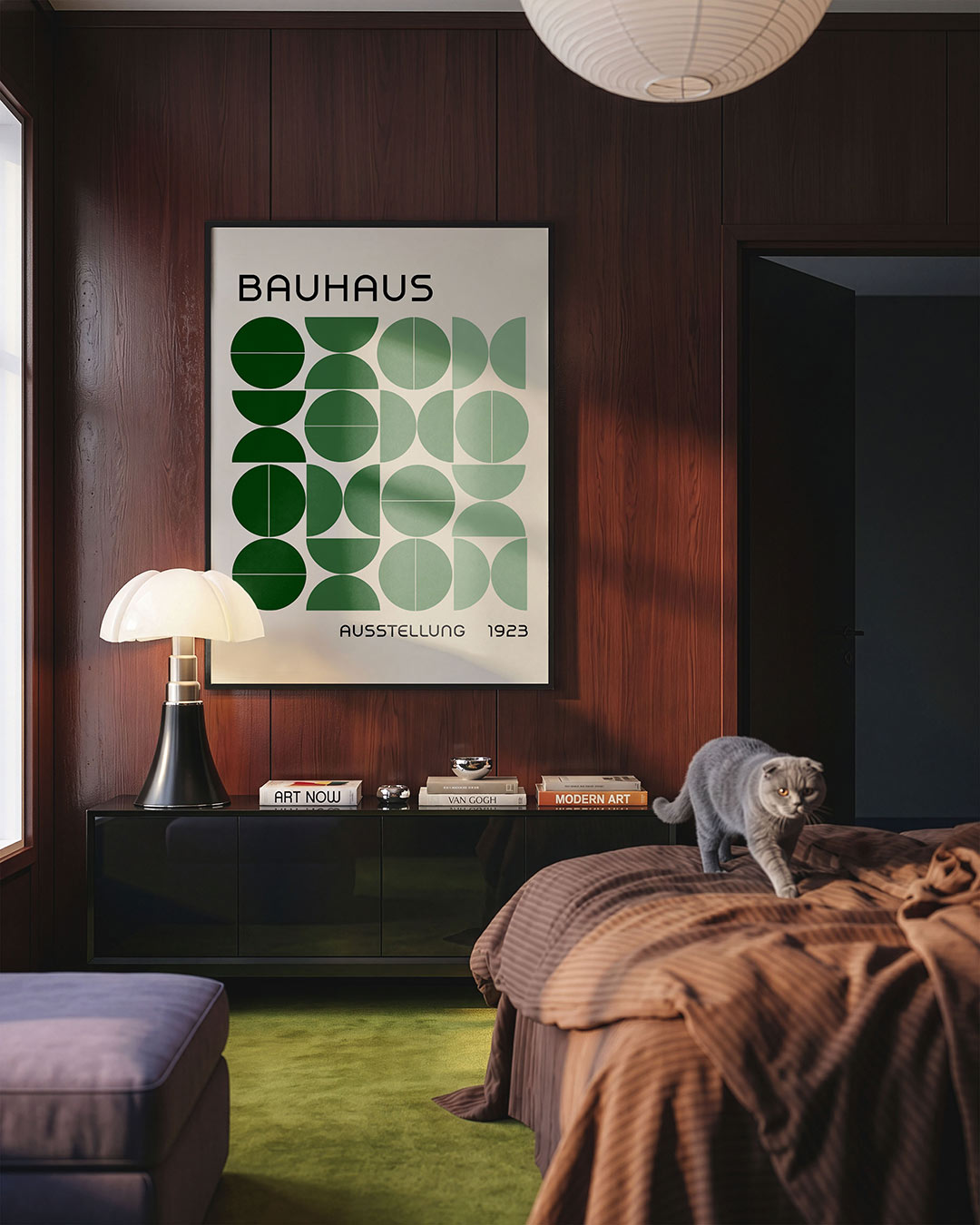 Geometrisch lijnenspel Poster