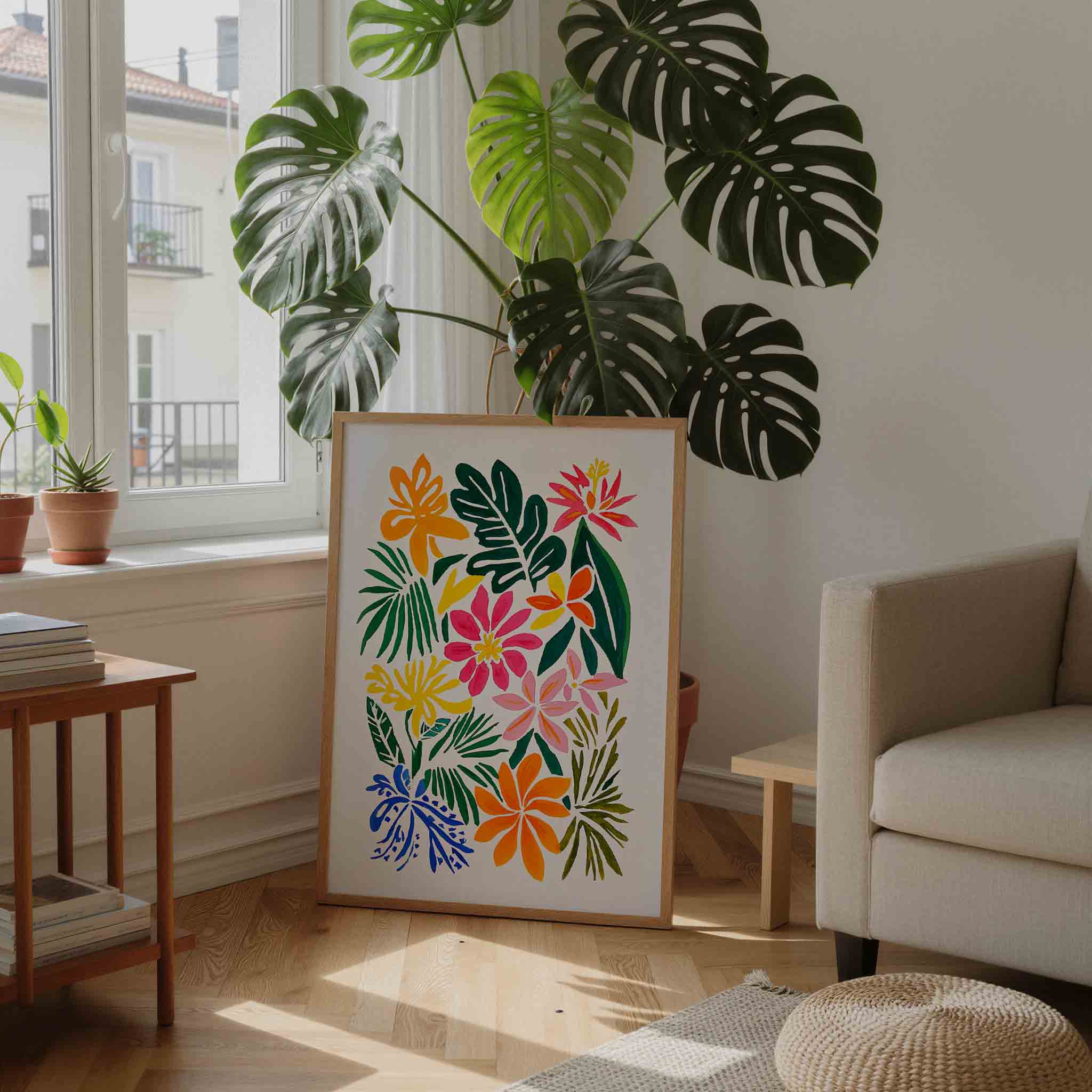 Tropische bloemen Poster