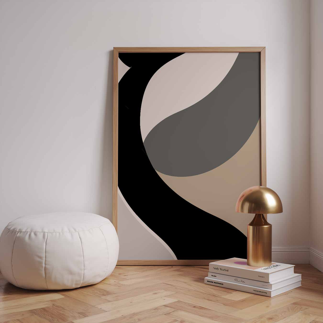 Moderne Abstracte Werveling Poster-WallArtistic