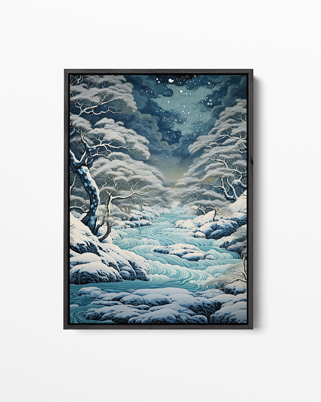 Golvende winterlandschap Kunstwerk