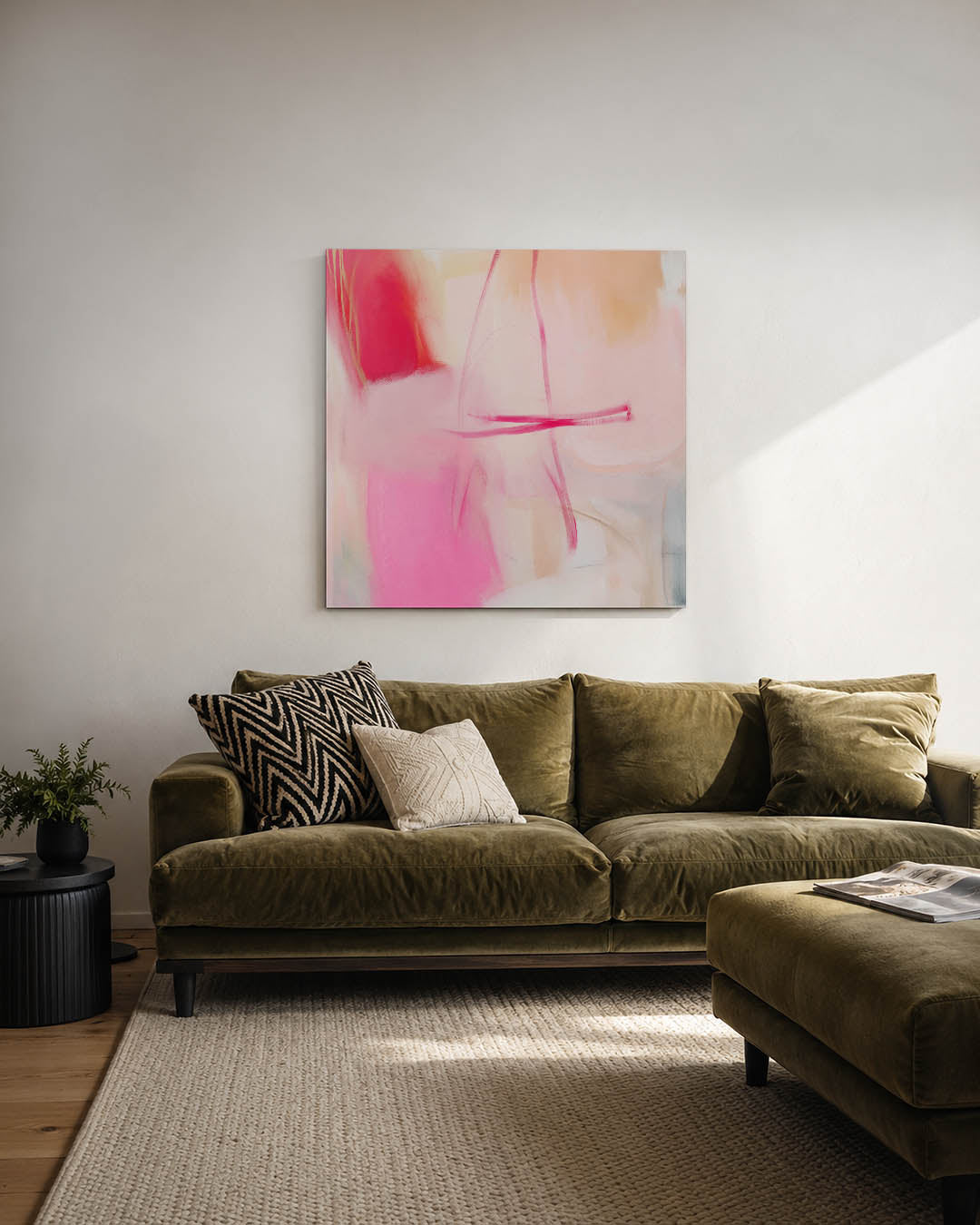 Zachte kleuren compositie Kunstwerk