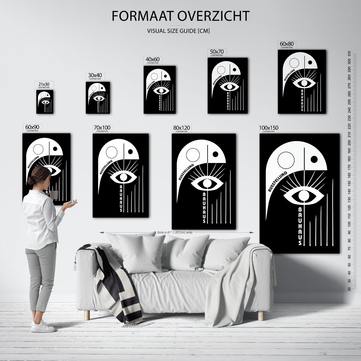 Oog en lijnen Poster
