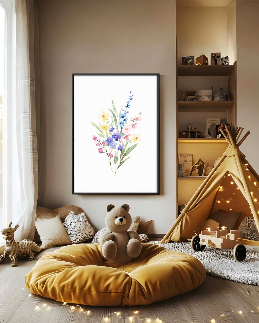 Handgeschilderde Bloemenpracht Kunstwerk-canvas-dibond-plexiglas-wanddecoratie-WallArtistic