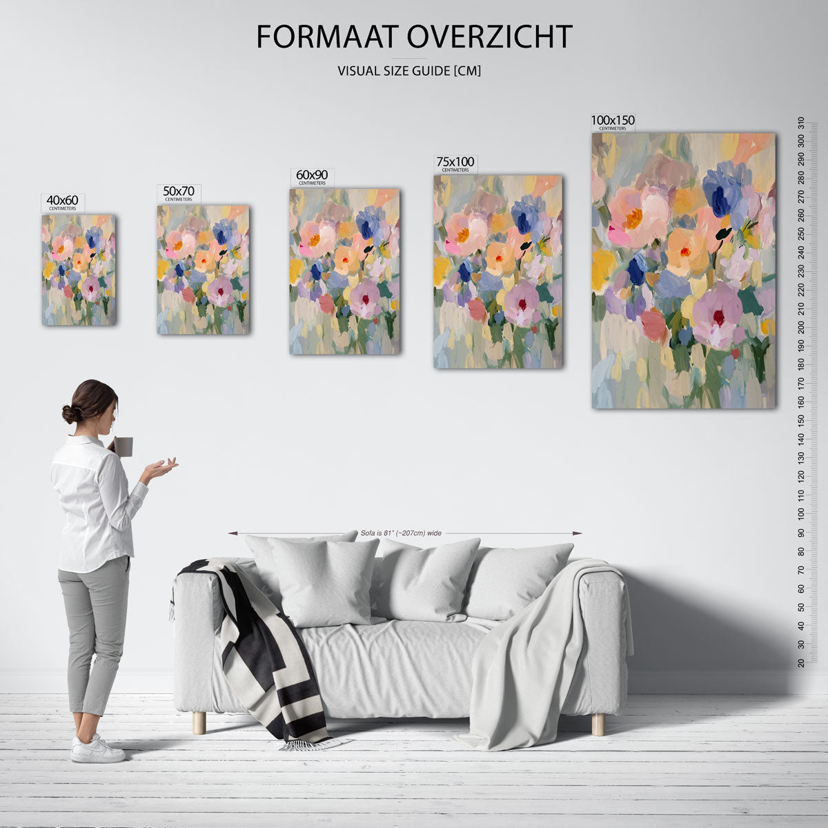 Kleurrijke bloemenpracht Kunstwerk