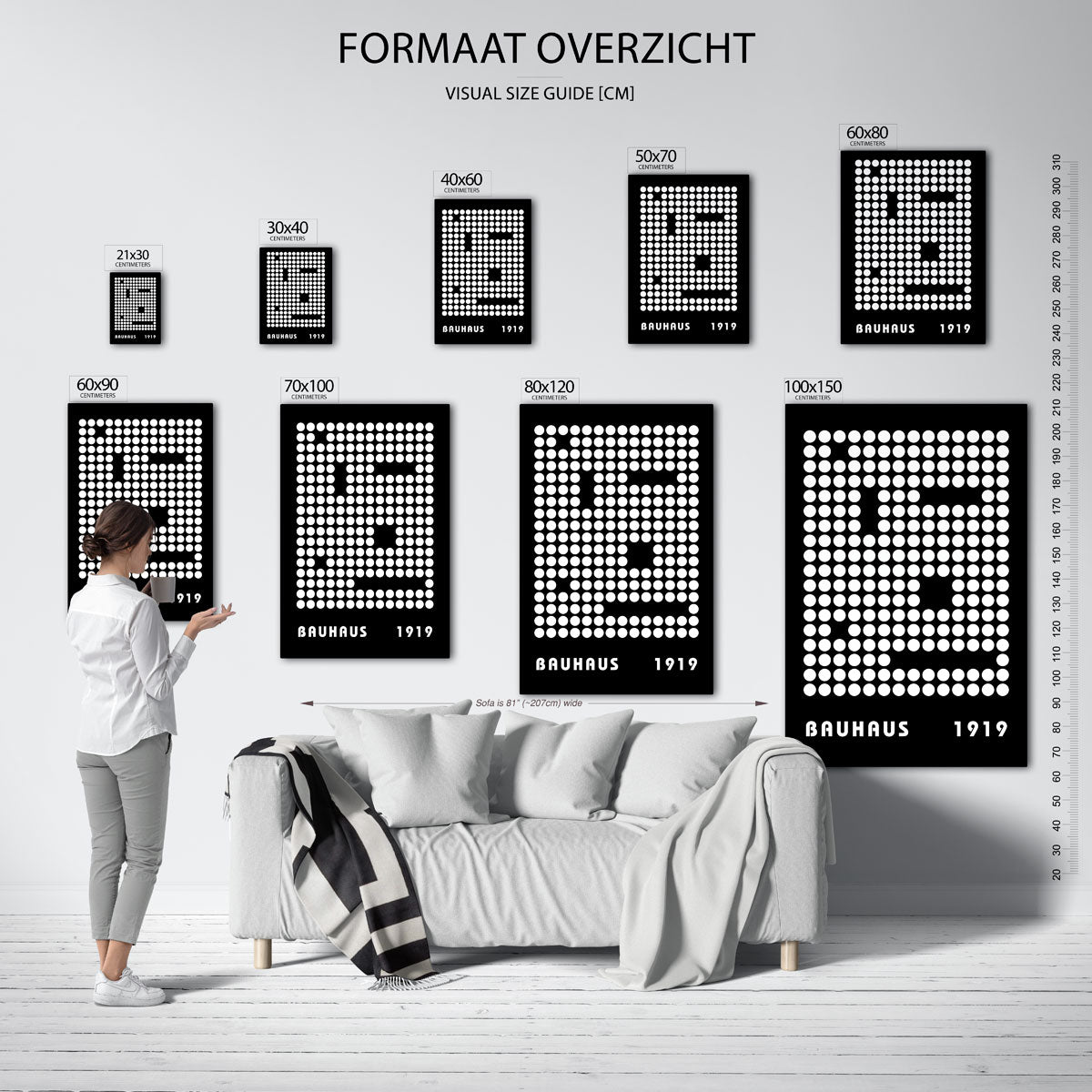 Cirkelpatroon en tekst Poster