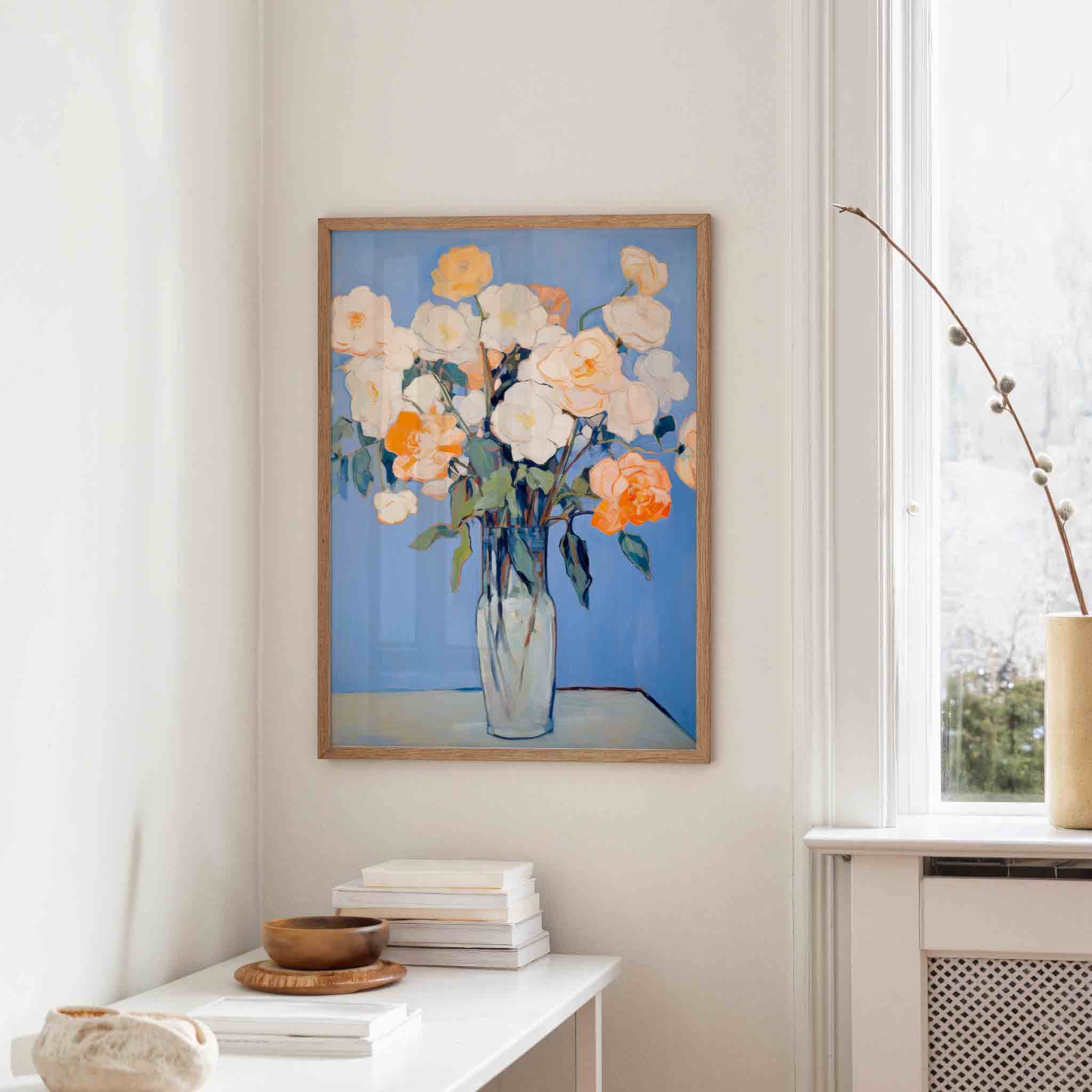 Bloemen in vaas Poster