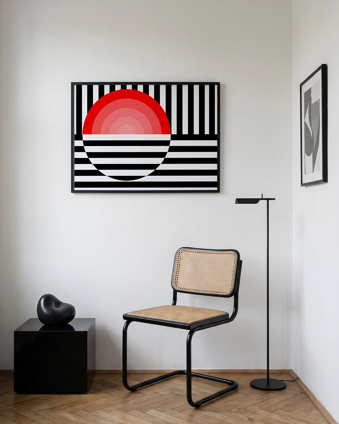 Lijnen en cirkel Poster