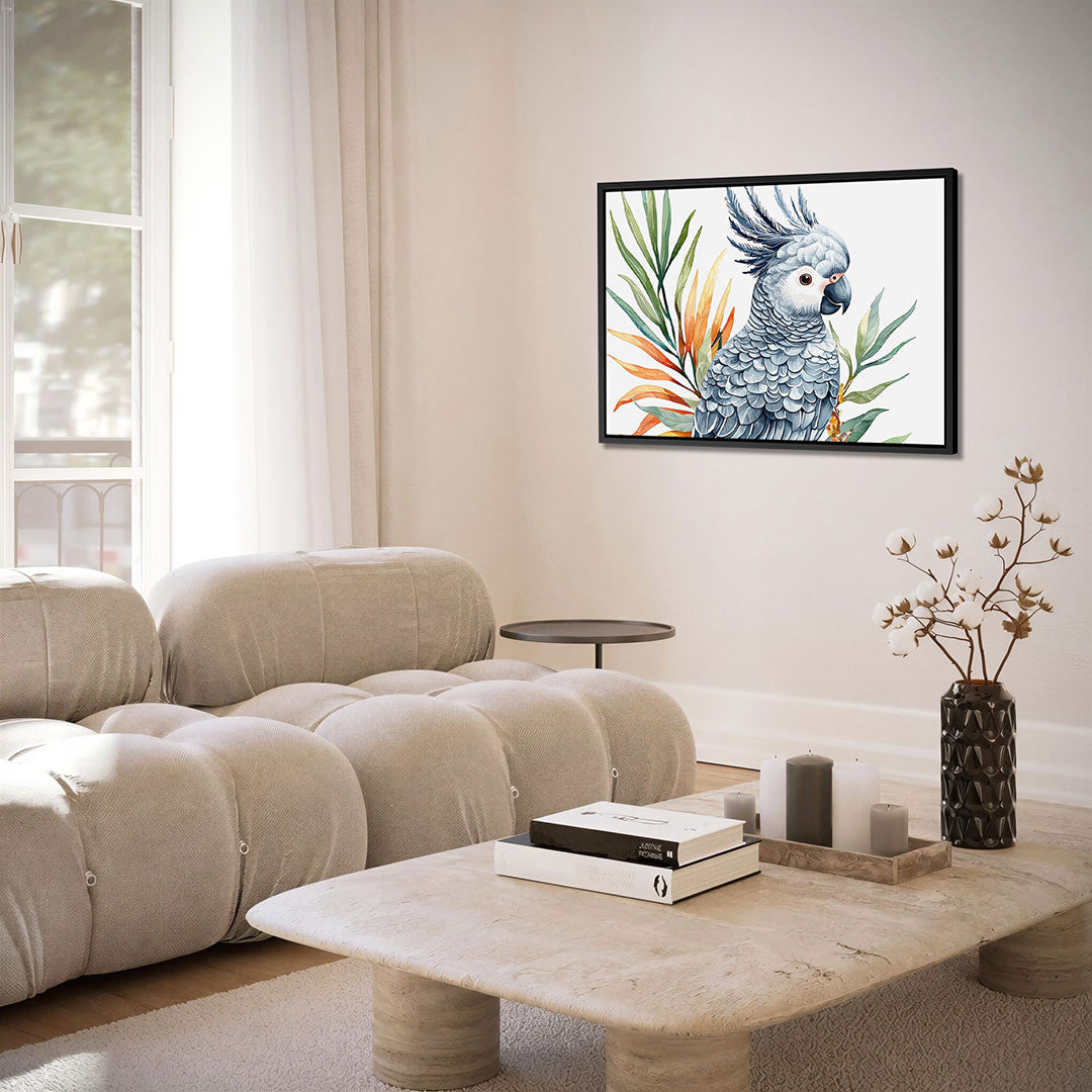 Papegaai met bladeren Kunstwerk