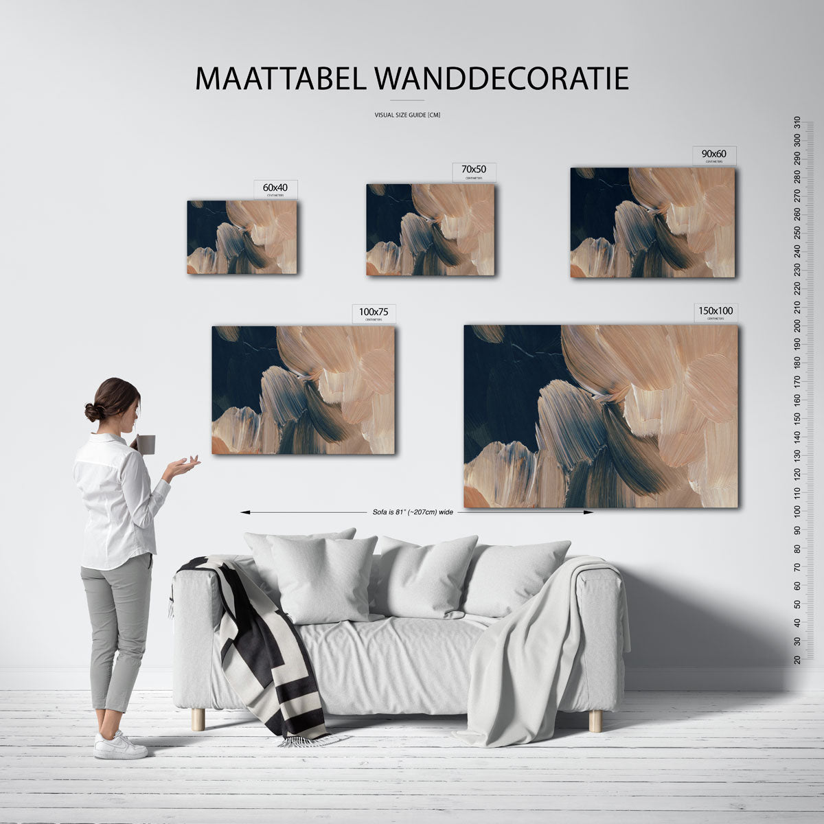Organische penseelstreken Kunstwerk