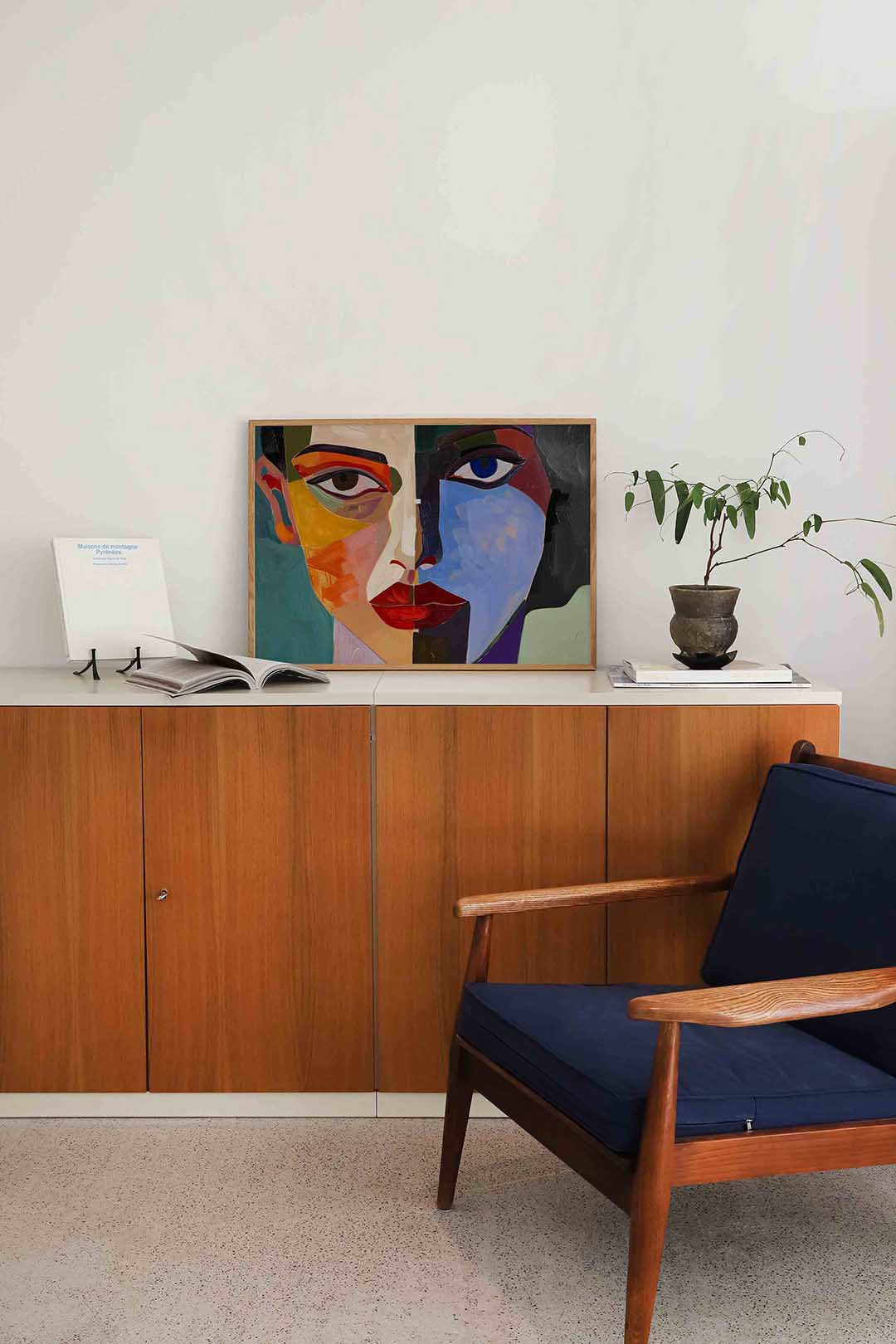 Abstract gezicht Poster