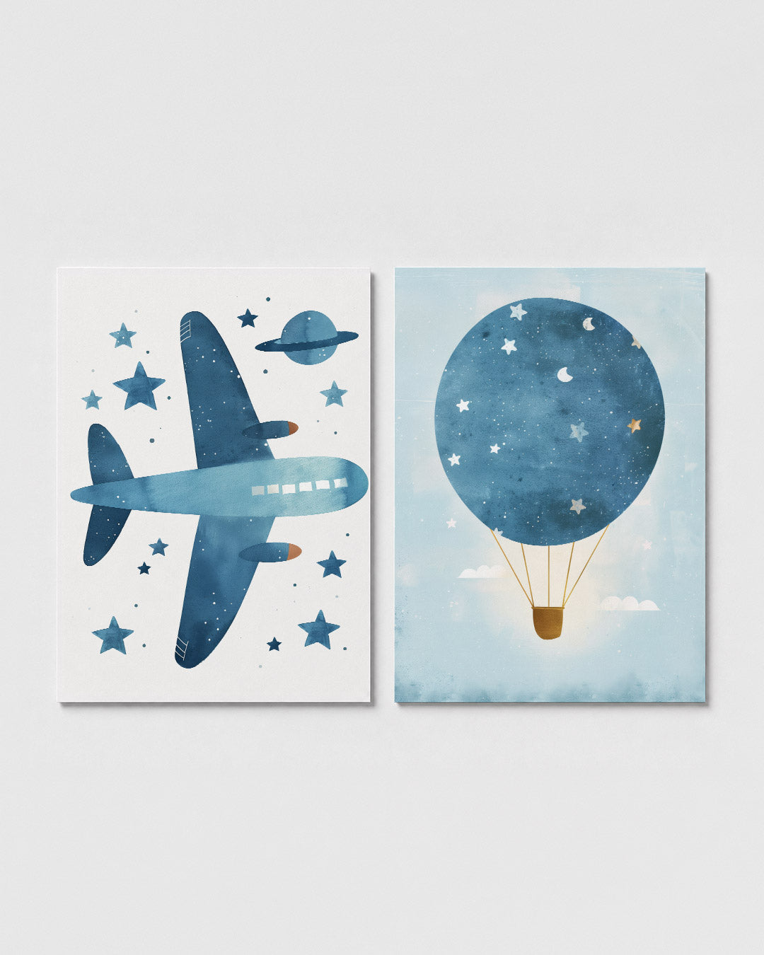 Vliegtuig en sterren Posterset