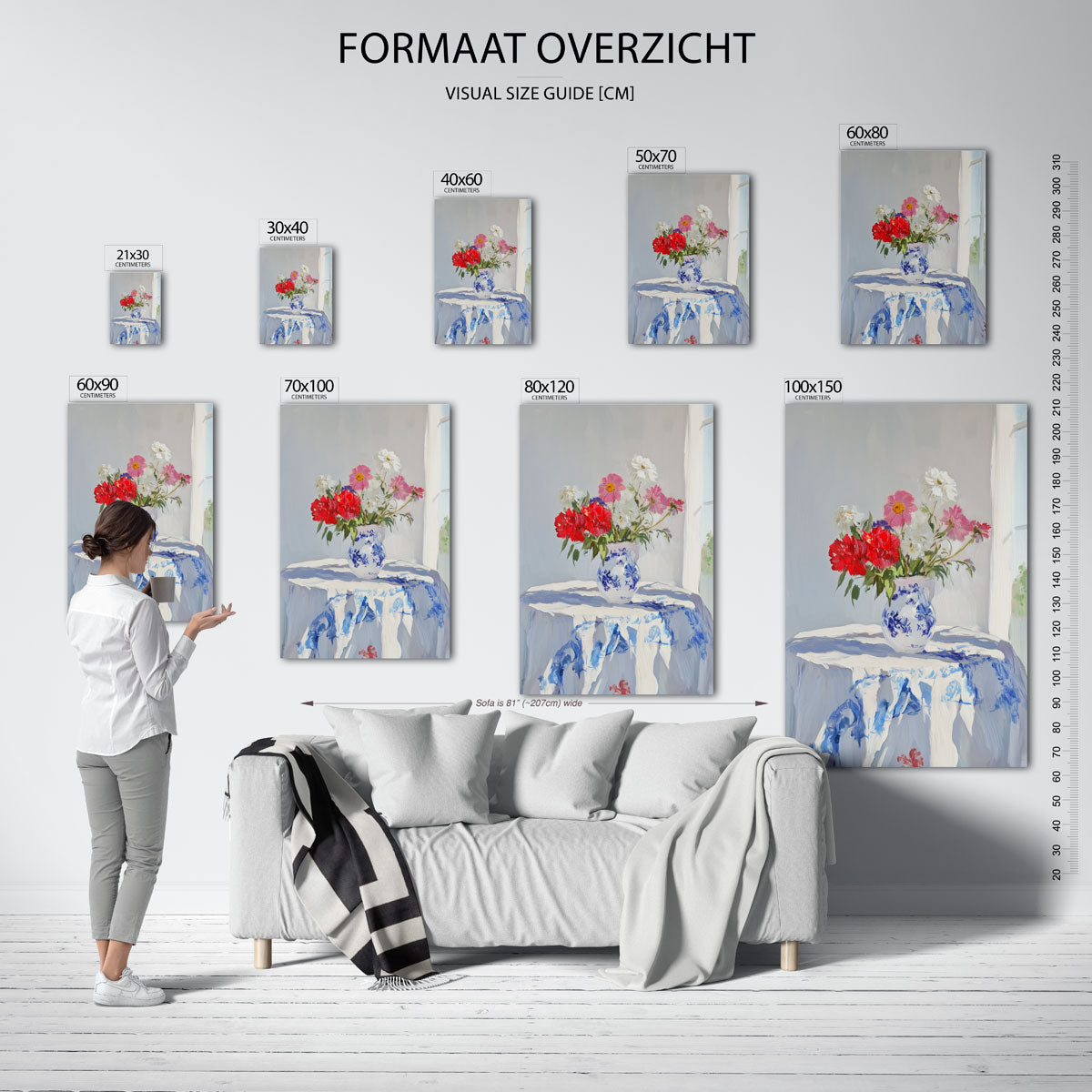Bloemen in vaas Poster