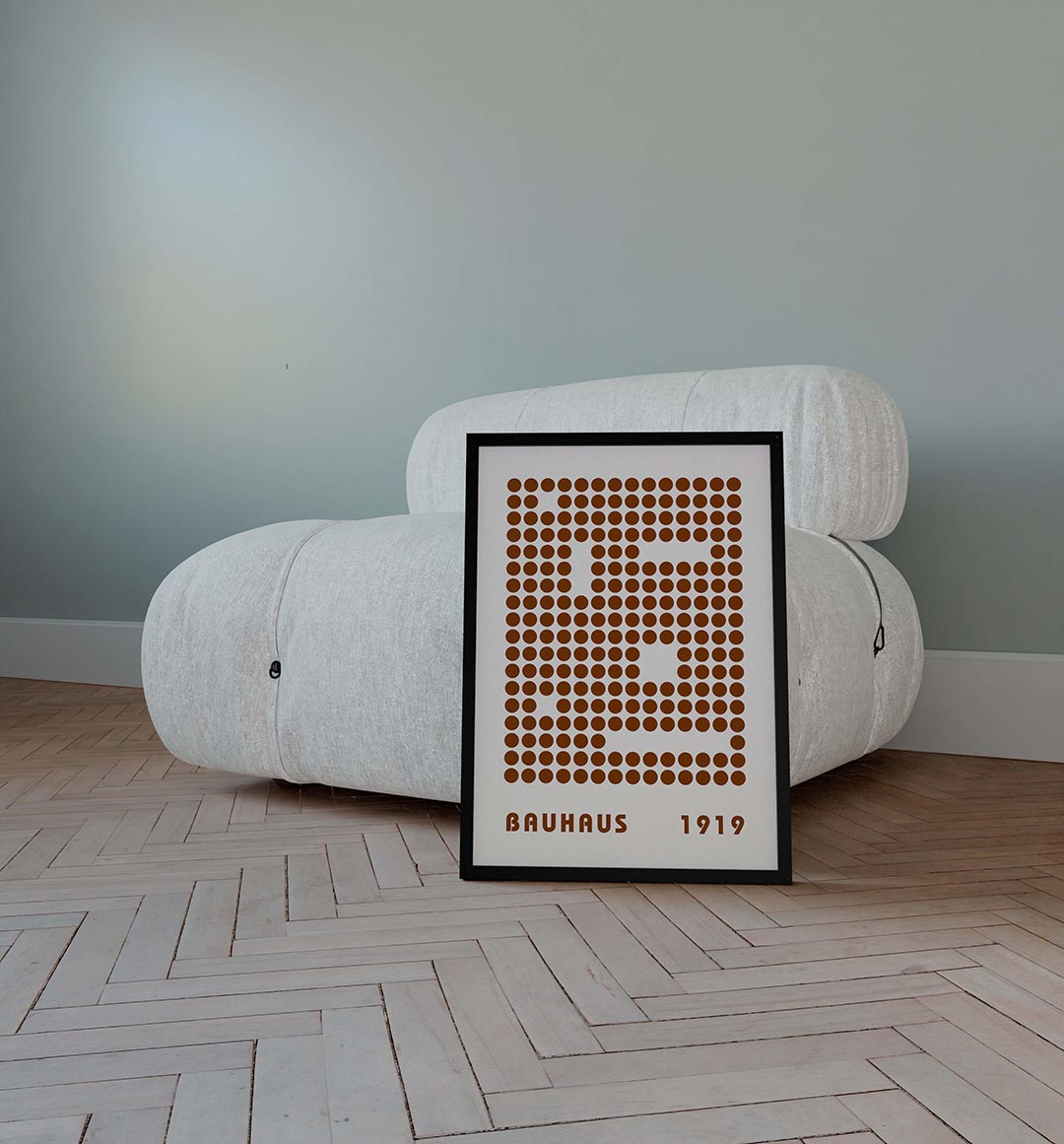 Cirkelpatroon en typografie Poster