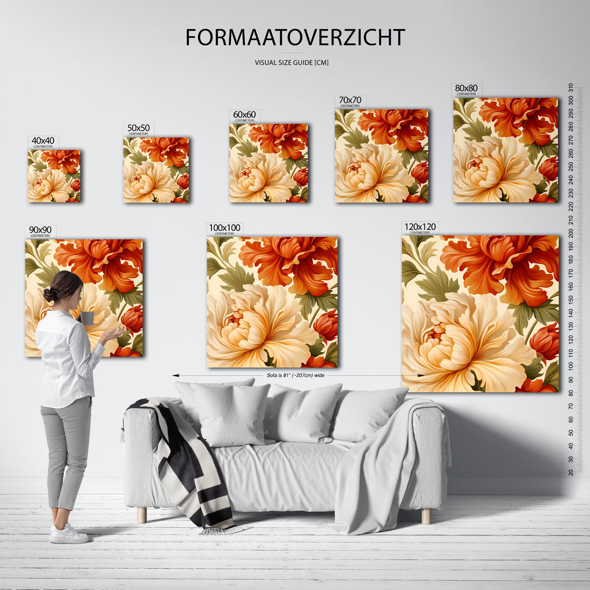 Bloemen en bladeren Poster
